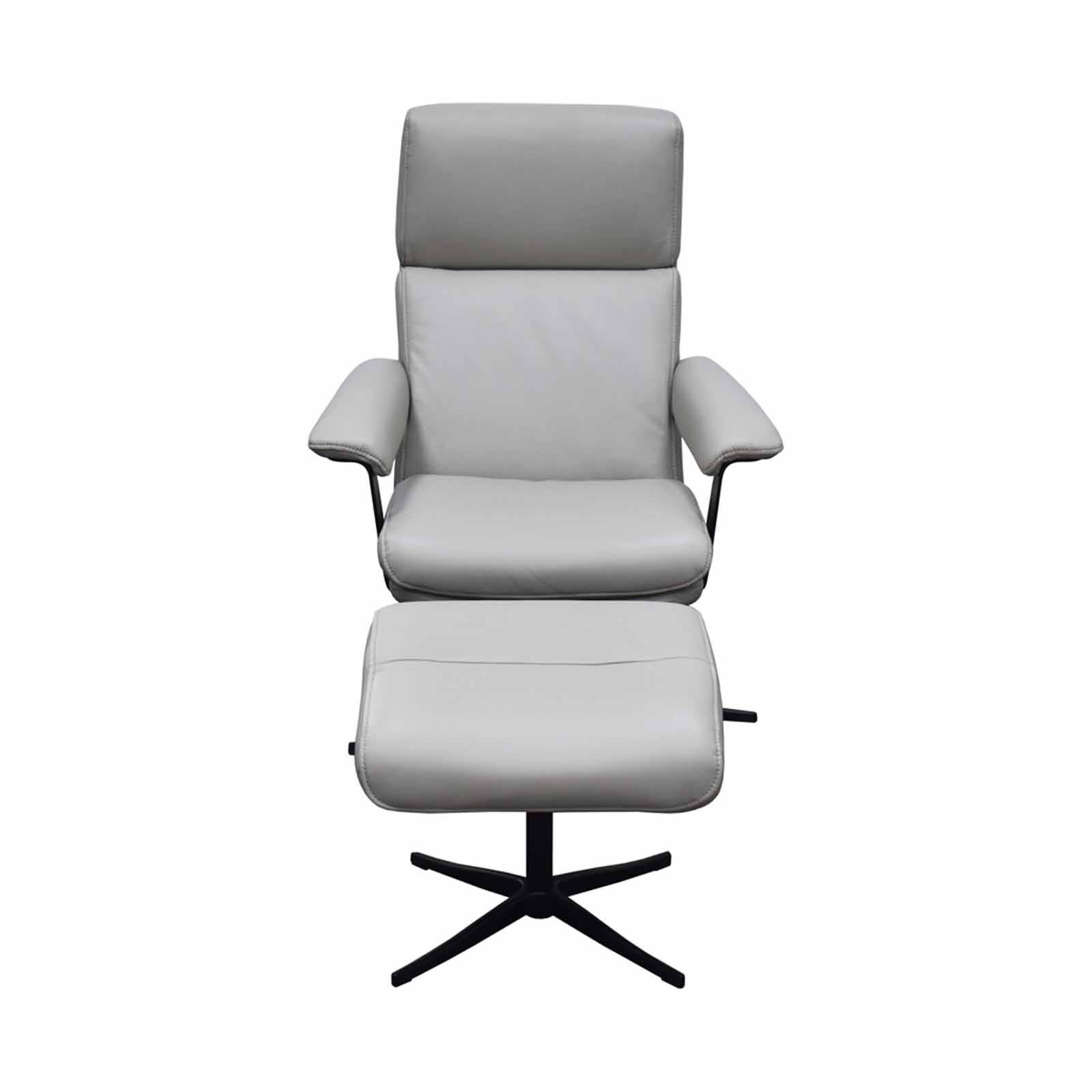 Rocker Chair (hl) Grey Half Leather CELESTE