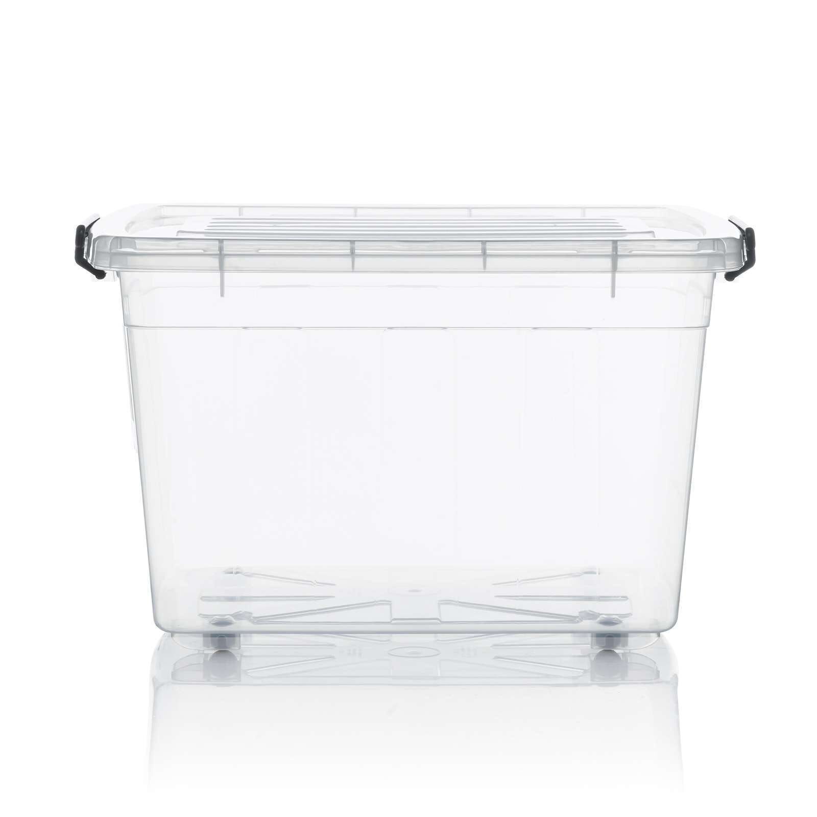 HOUZE 77l Storage Box With Wheels SB-1103-CLEAR-image 3