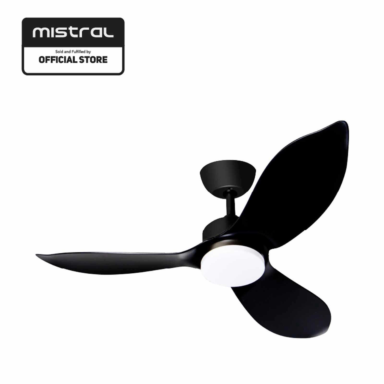 MISTRAL 54 In Ceiling Fan - Black /black SPACE54-BK-image 1