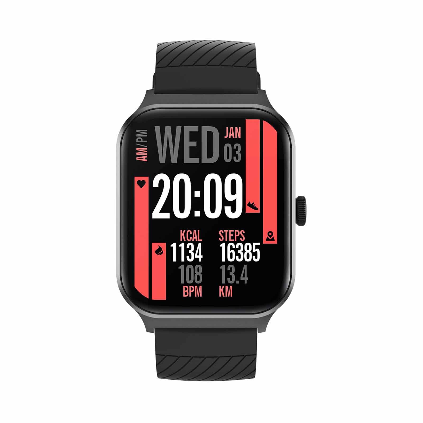 NOISE Colorfit Canvas Smartwatch - Jet Black WRB-SW-COLORFITCANVAS-STD-BLK_BLK-image 1