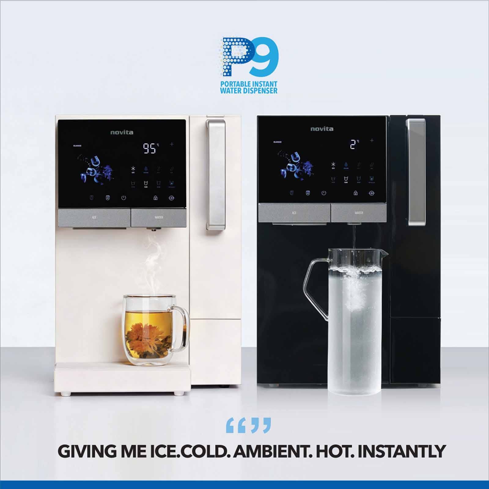 NOVITA Instant Hot/cold Dispenser With Ice Maker - Cool Black Hydropure P9 HYDROPURE - BLACK-image 4