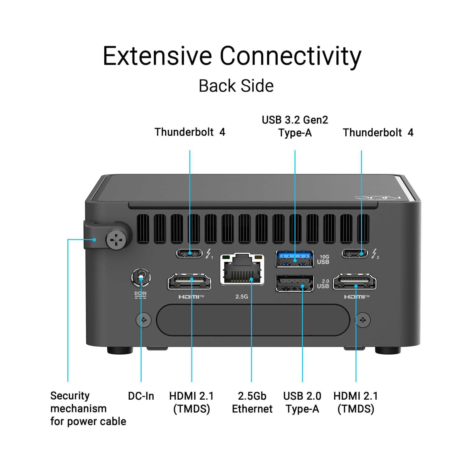 ASUS Nuc 15 Pro U5-225h 16gb 512gb Ssd Win 11 Pro Intel Arc Graphics RNUC15CRHU5063C3-image 3