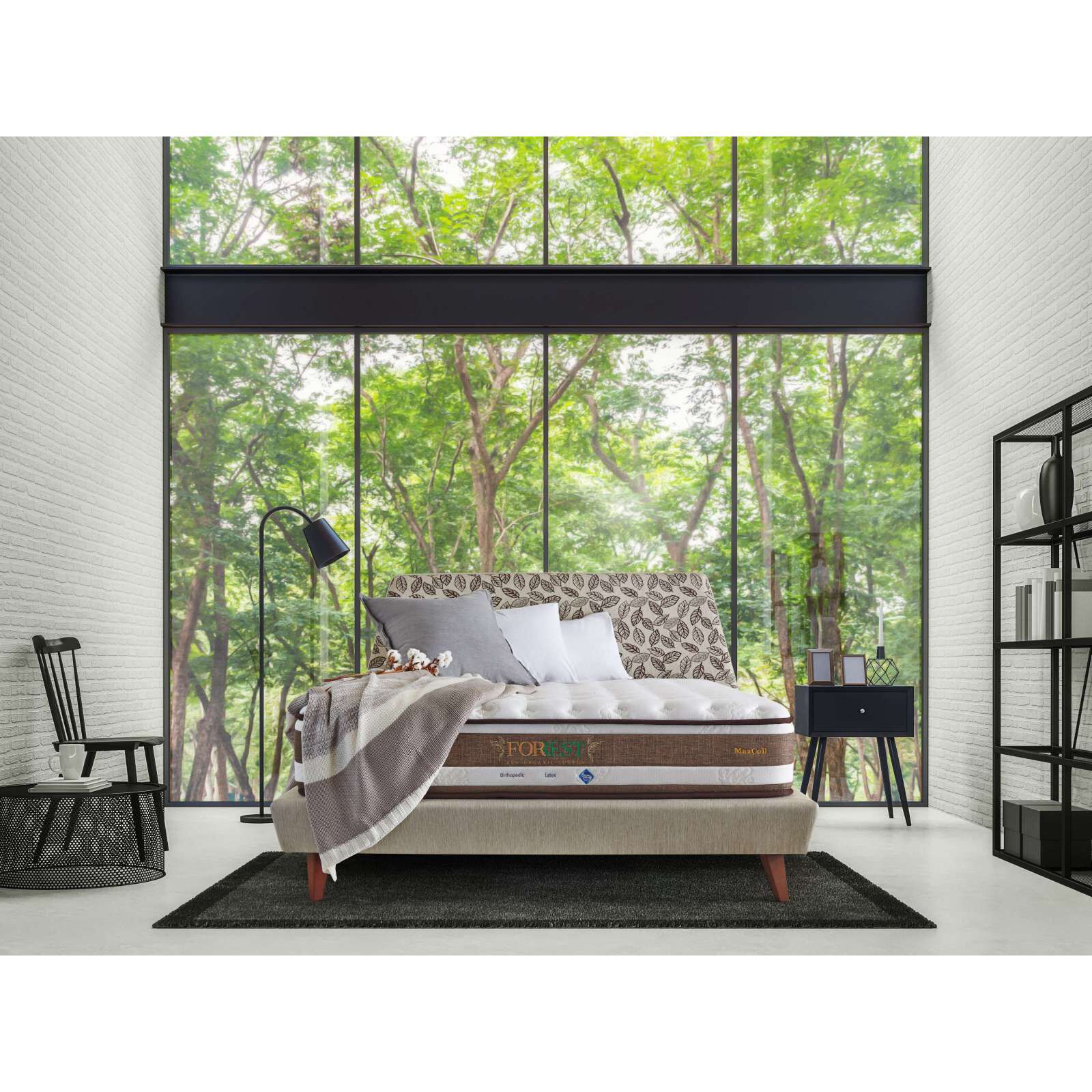 MAXCOIL Queen Size Mattress ORGANIC COTTON CADIAS