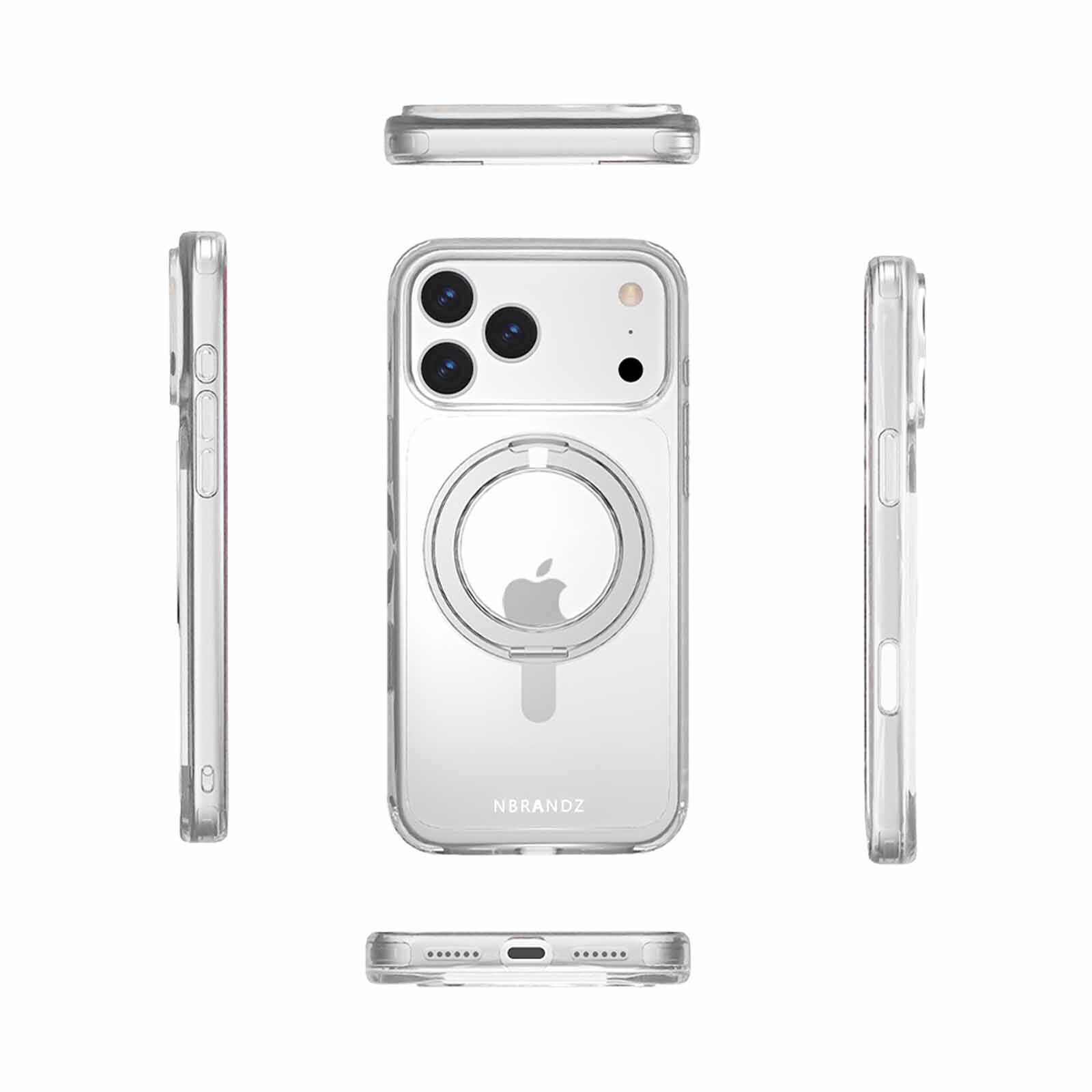 N.BRANDZ Mag360 Touch 360 Rotation Protective Case For Iphone 17 Pro-clear N-MAG360-IP17P-CL