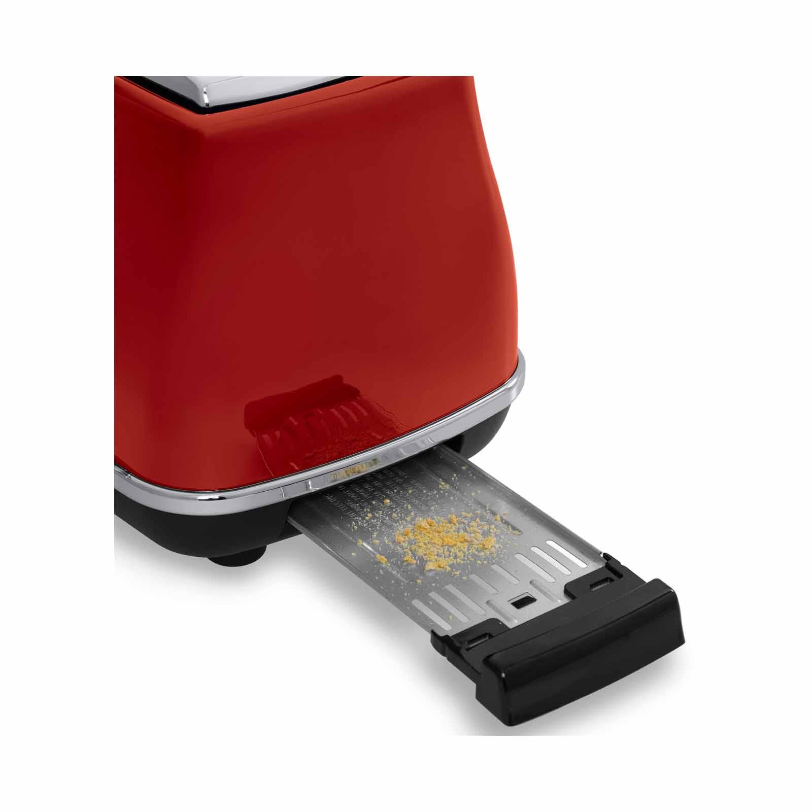 DELONGHI Icona Classic Toaster - Scarlet Red CTO2003.R-image 4