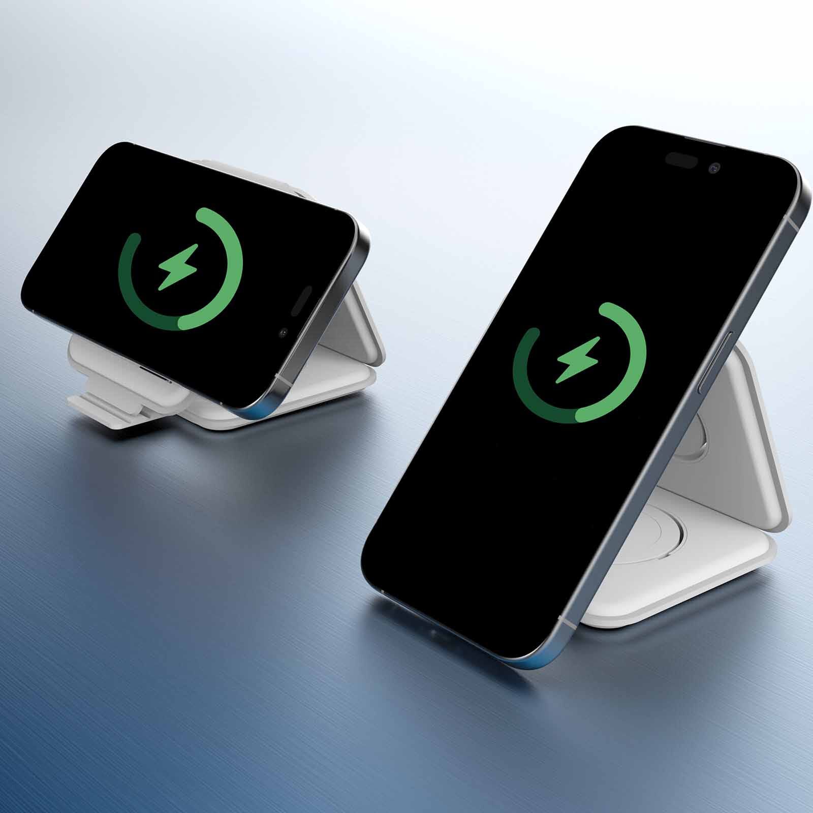 J5CREATE Qi2 3-in-1 Magnetic W/less Charging Station JUPW3215W-image 3