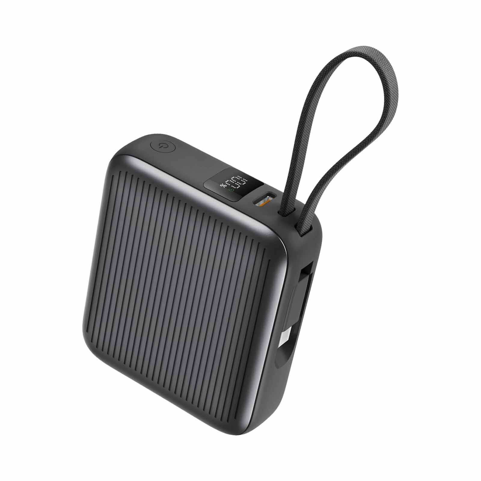 ENERGEA Integra Mini 35, 10000mah Powerbank With Built In Usb-c Cable Pd35w - Gun INT-MINI35-GUN-image 1