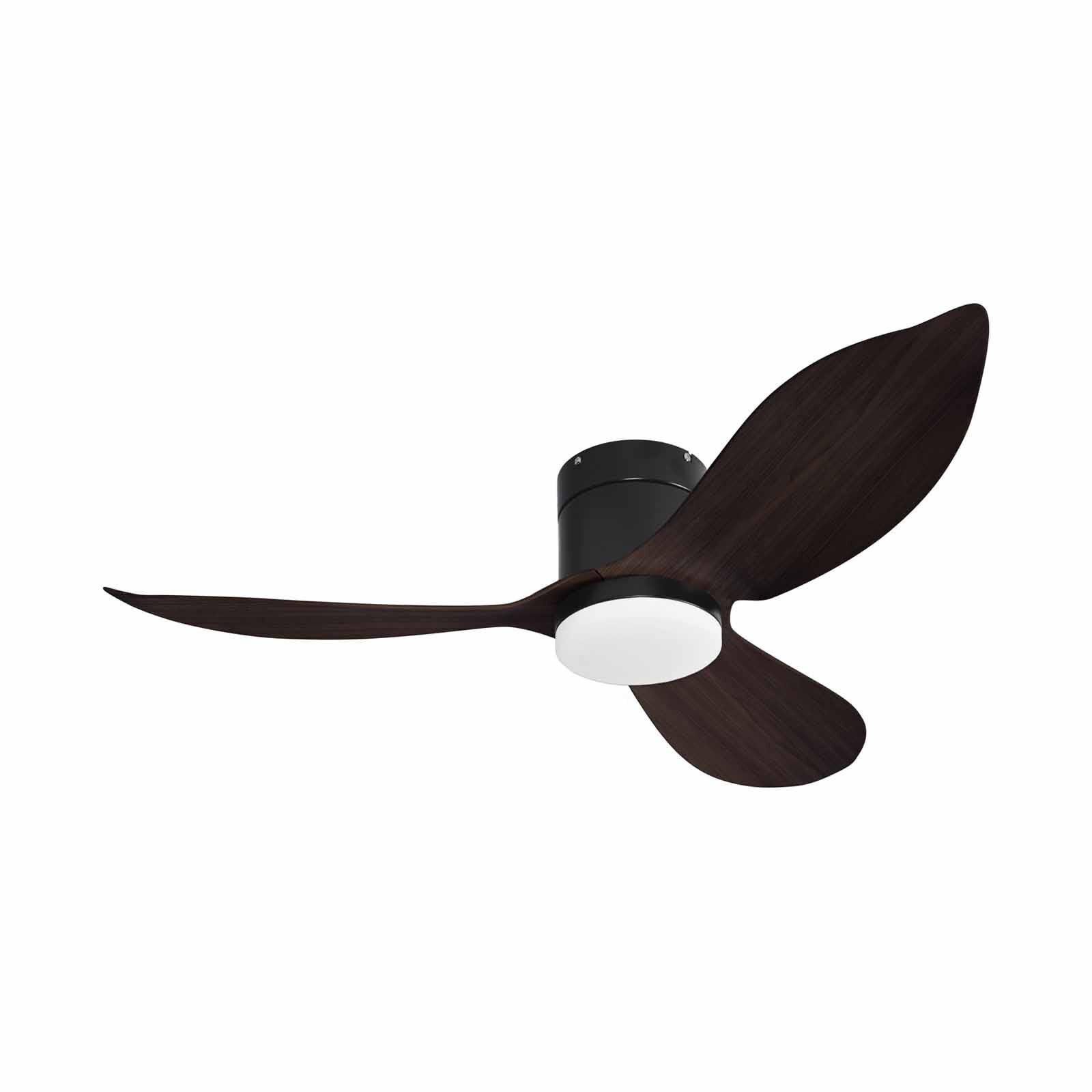 EUROPACE 48 In Bldc Motor Ceiling Fan W/light (black With Dark Wood) ECF-48H - BK/DW-image 1