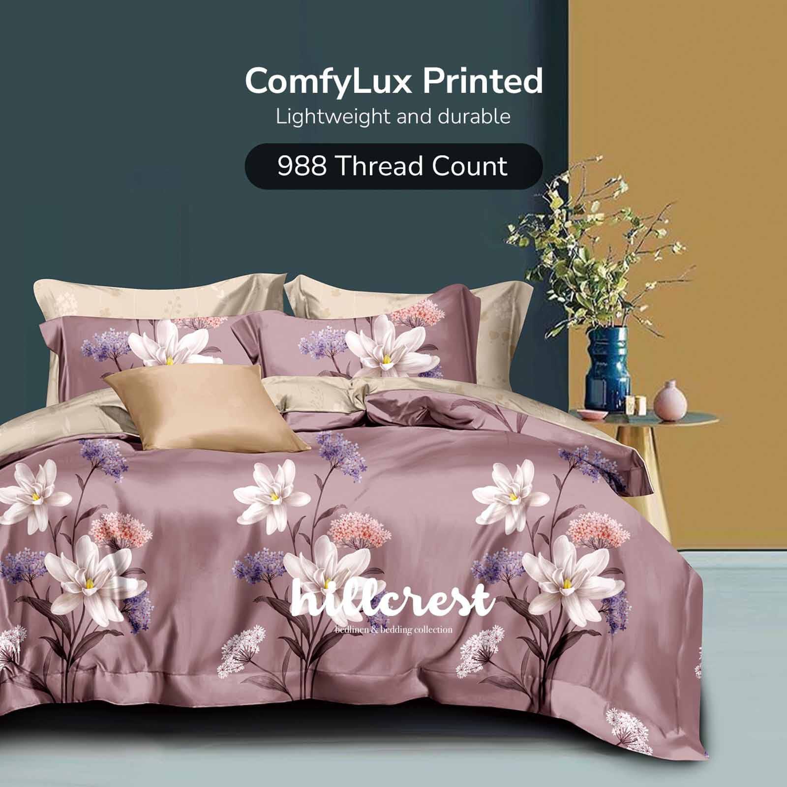 HILLCREST Hillcrest I Comfylux Printed 988tc I Honor Super Single Fitted Sheet ( Oe ) 6831 I SS I FS I HONOR-image 1