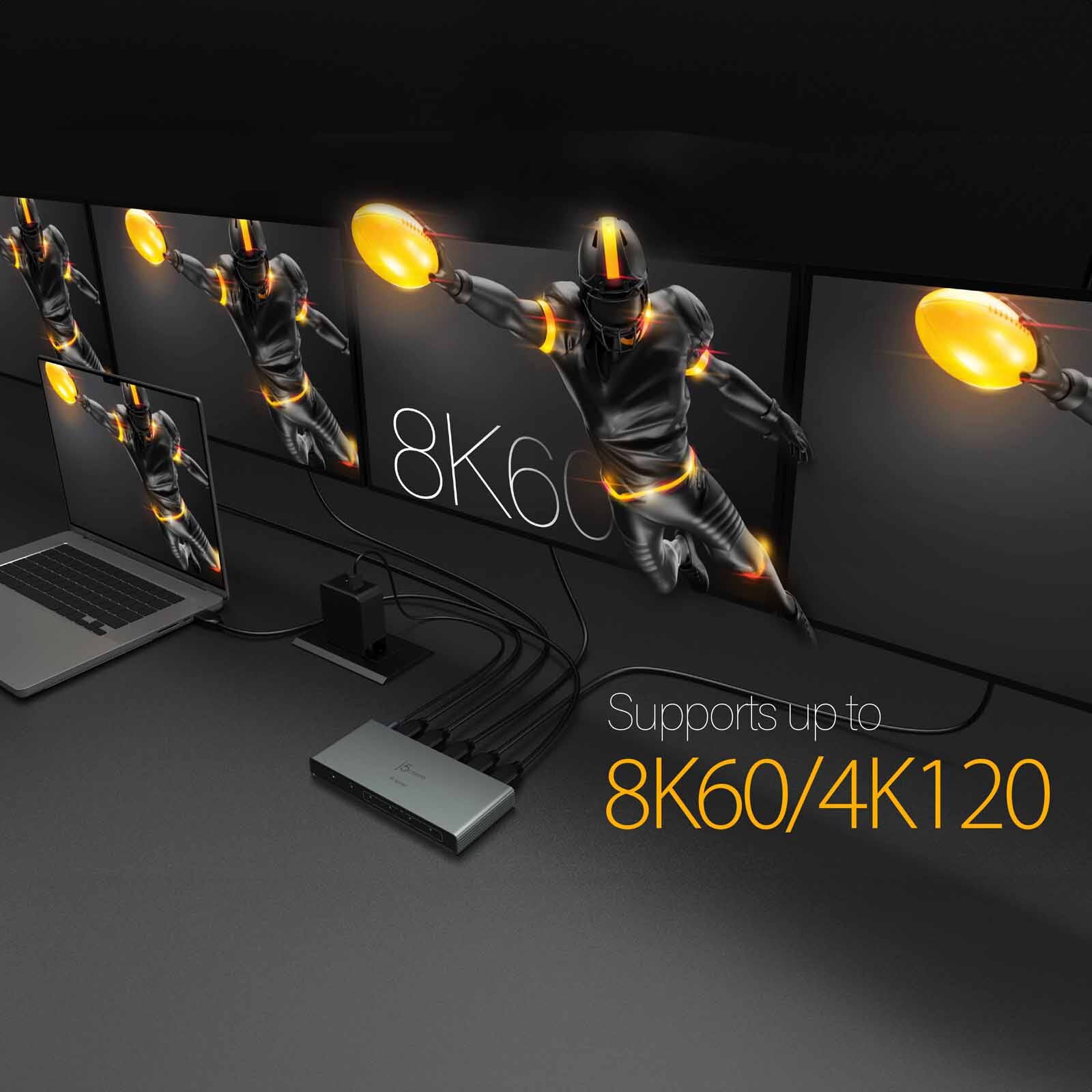 J5CREATE 8k Hdmi 2.1 4-way Splitter JDSH814-image 3
