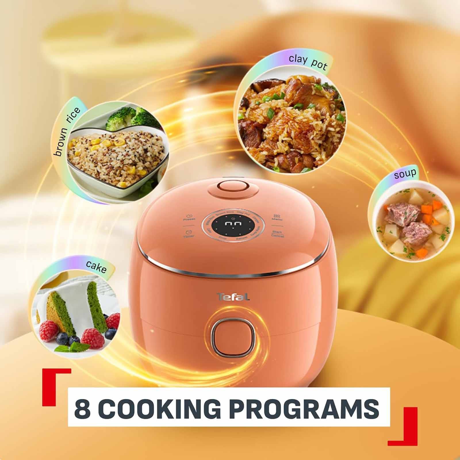 TEFAL Pop Fuzzy Logic Rice Cooker (0.7l) - Nest RK5352-image 4