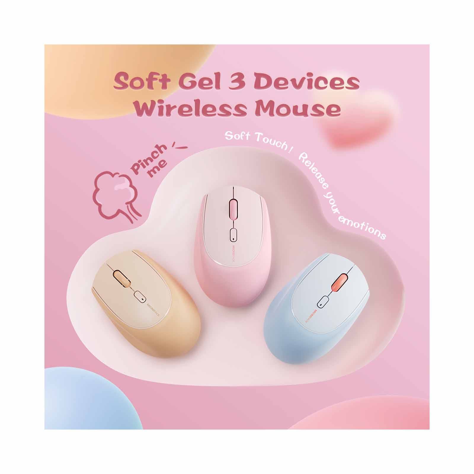 MICROPACK Lifestyle 2.4g + Bluetooth Wireless Mouse- Blue MS-201W-BL-image 2