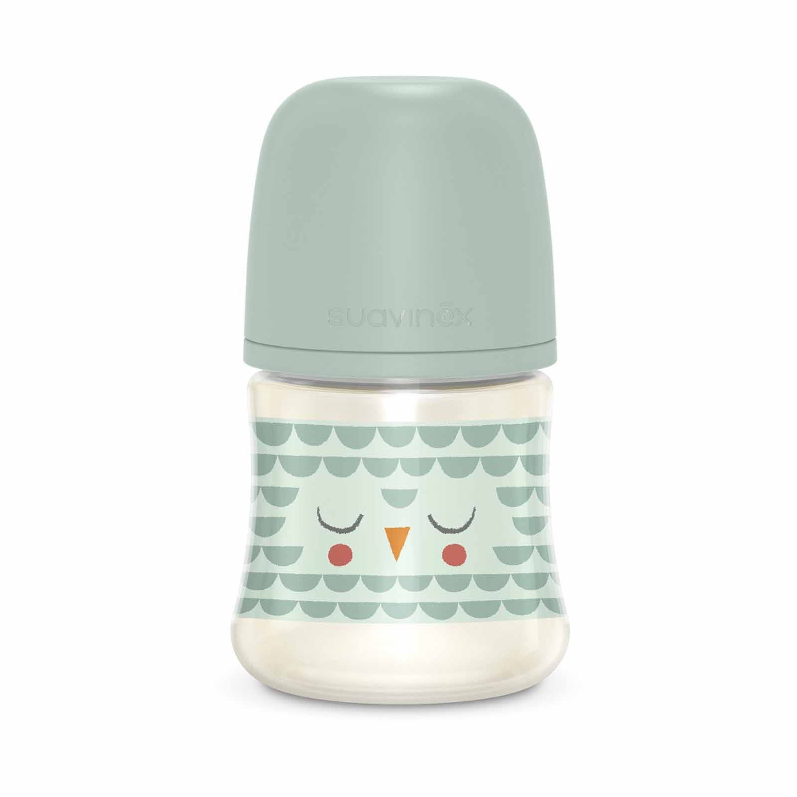 SUAVINEX With Slow Flow Sx Pro Physiological Silicone Teat - Bonhomia Feather Green (online) 150ML POLYAMIDE PREMIUM BOTTLE-image 1