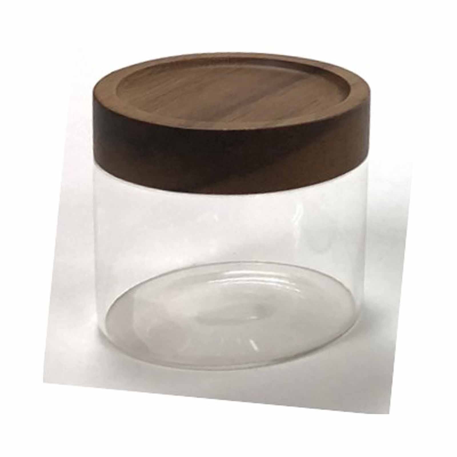 ELEMENTAL High Borosilicate Glass Storage Jar With Acacia Lid (500ml) 23FDD-1010-image null