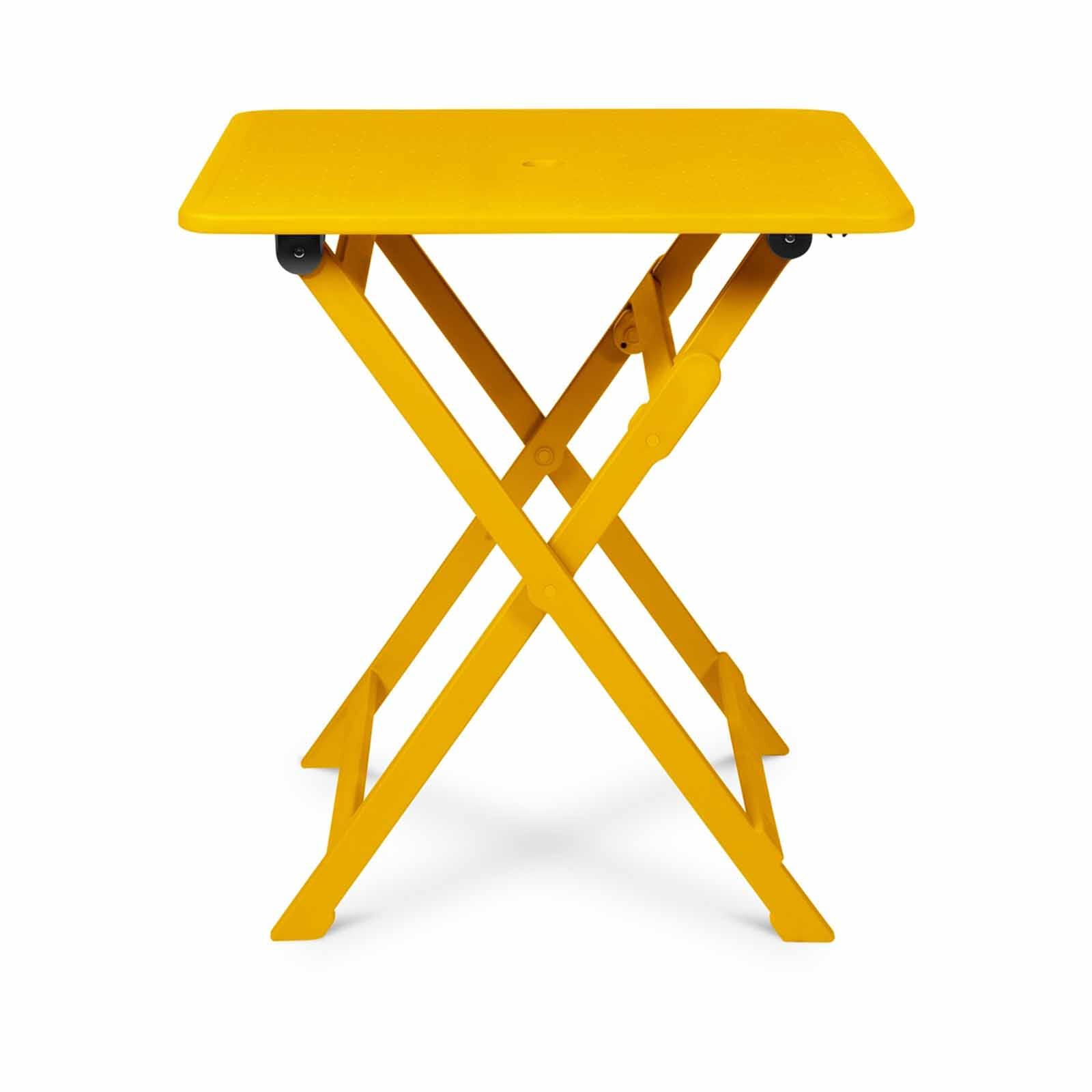 PHOENIX Flip Foldable Square Table Yolk Yellow70 X 70 X 75.9 Cm FLIP-image 1