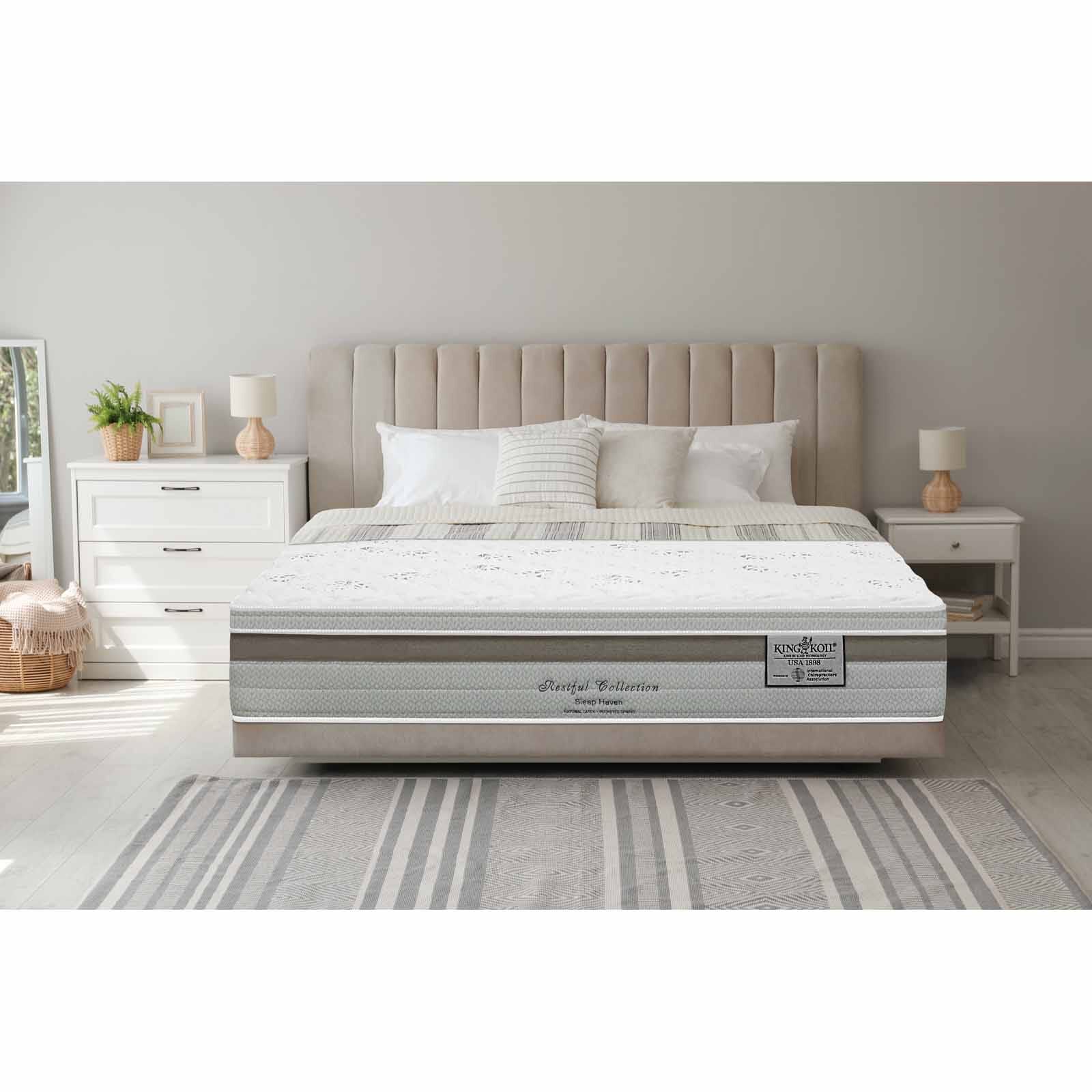 KINGKOIL Restful Collection Sleep Haven Single Size Mattress W/bedframe And Headboard RESTFUL COLLECTION SLEEP HAVEN-image 3