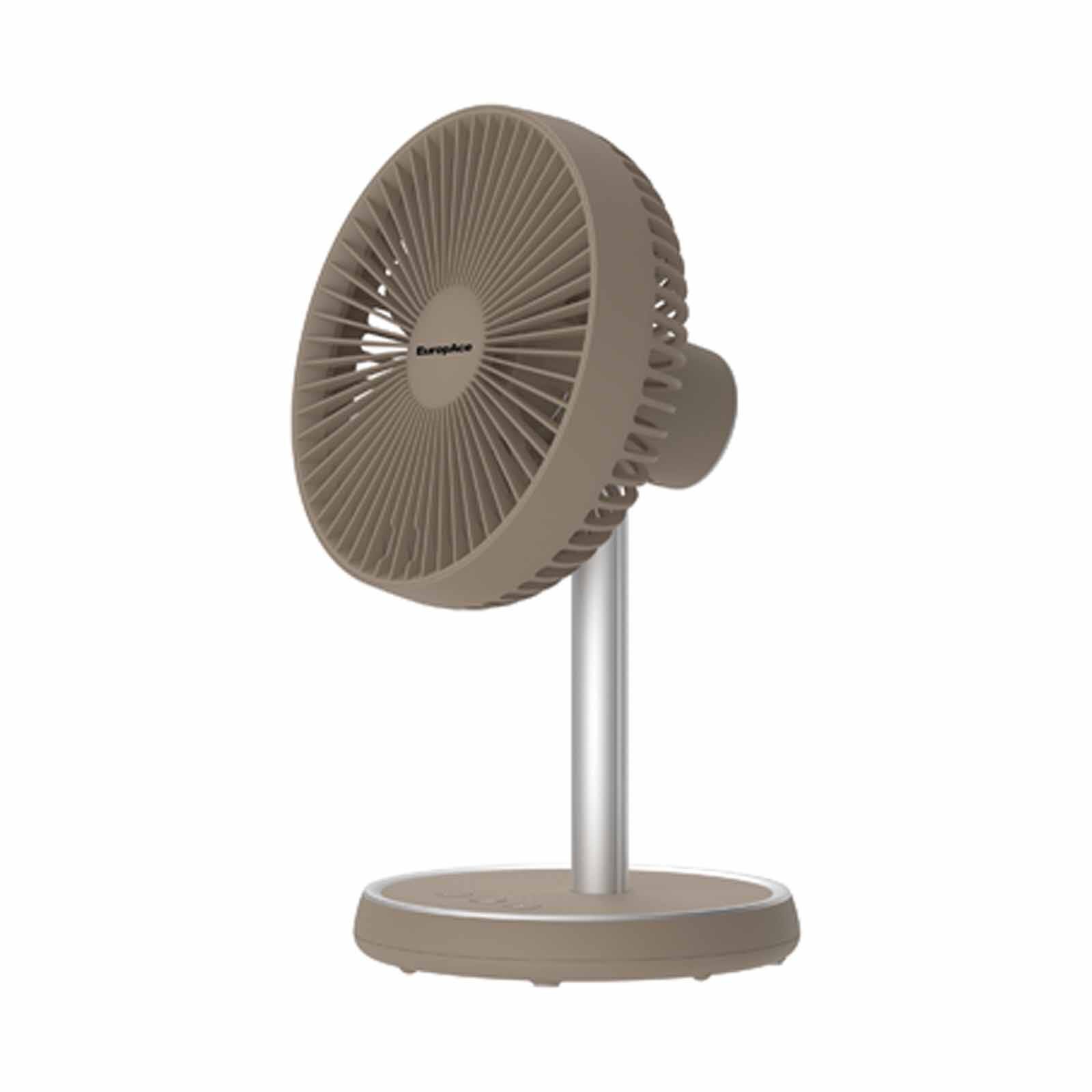 EUROPACE 7 In Rechargeable Dc Fan With Adjustable Height-brown EUF3753DBR-image 2