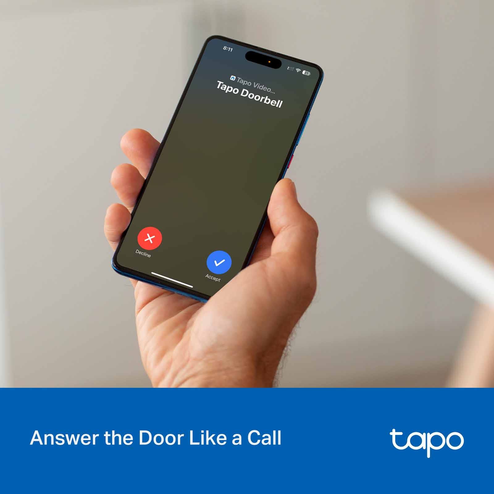 TP LINK Smart Video Doorbell Mini TAPO D205-image 3