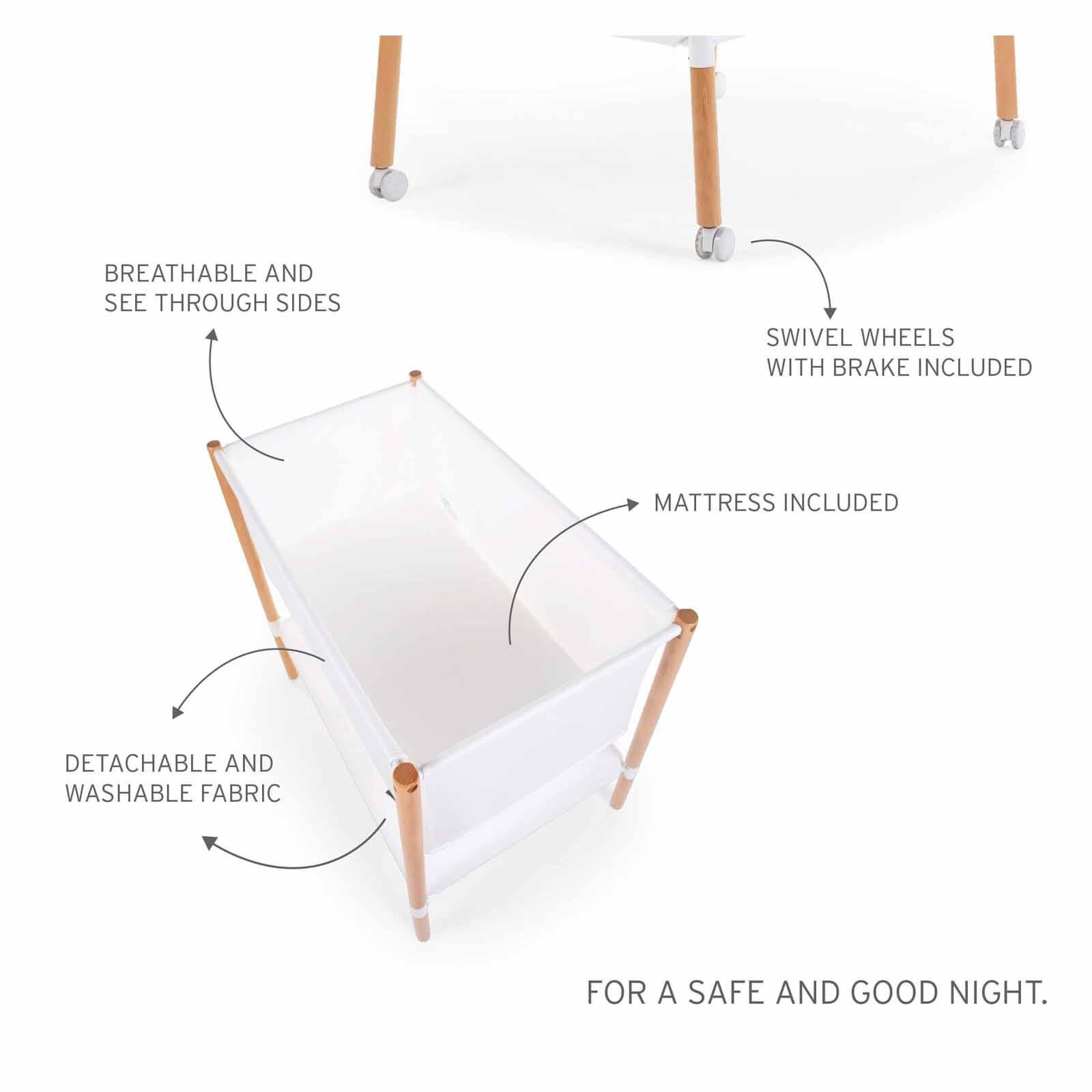 CHILDHOME Crib - Natural White (online) EVOLUX-image 5