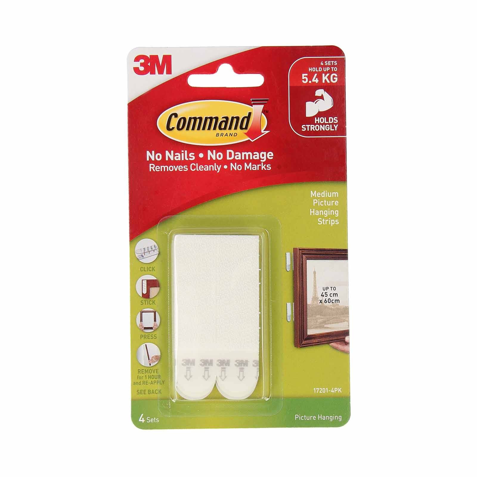 3M COMMAND Command Medium Picture Hanging Strips 17201anz 17201ANZ-image null