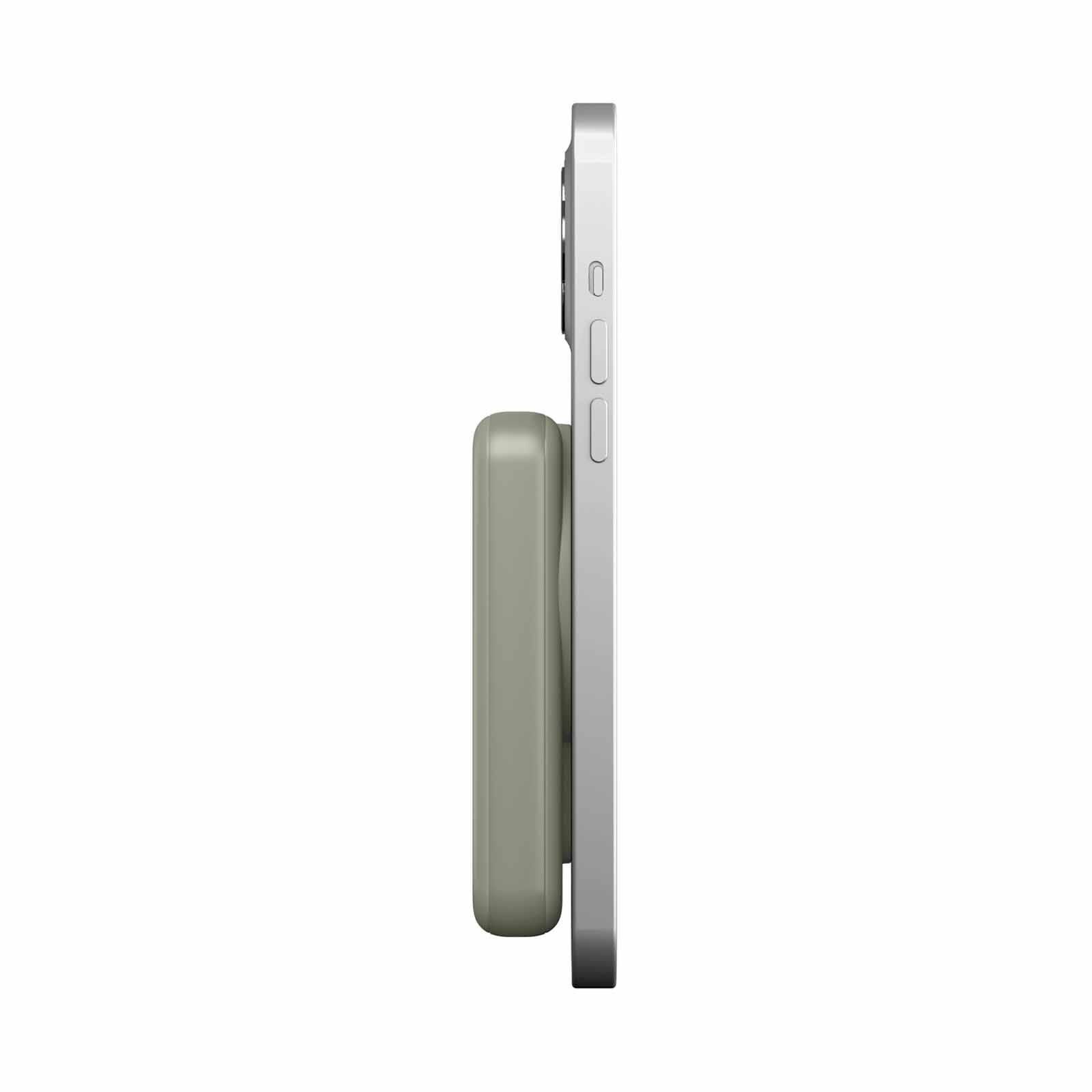 ENERGEA Magpac Mini 10000mah Ultra Slim Magsafe Compatible Powerbank With Built-in Video Stand - Sage MP-MINI-SAG-image 4