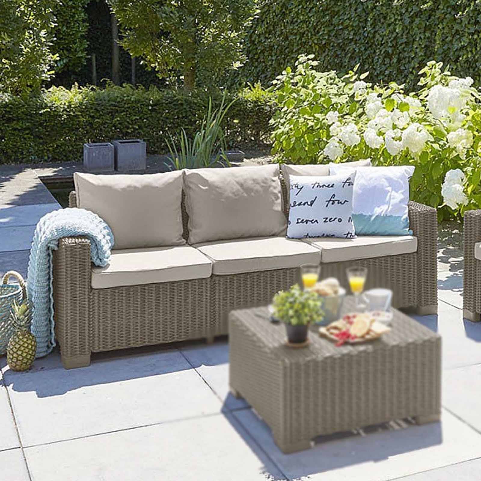 ALLIBERT California 3 Seater Sofa Cappuccino (exclude Installation) D-AB-21-6779