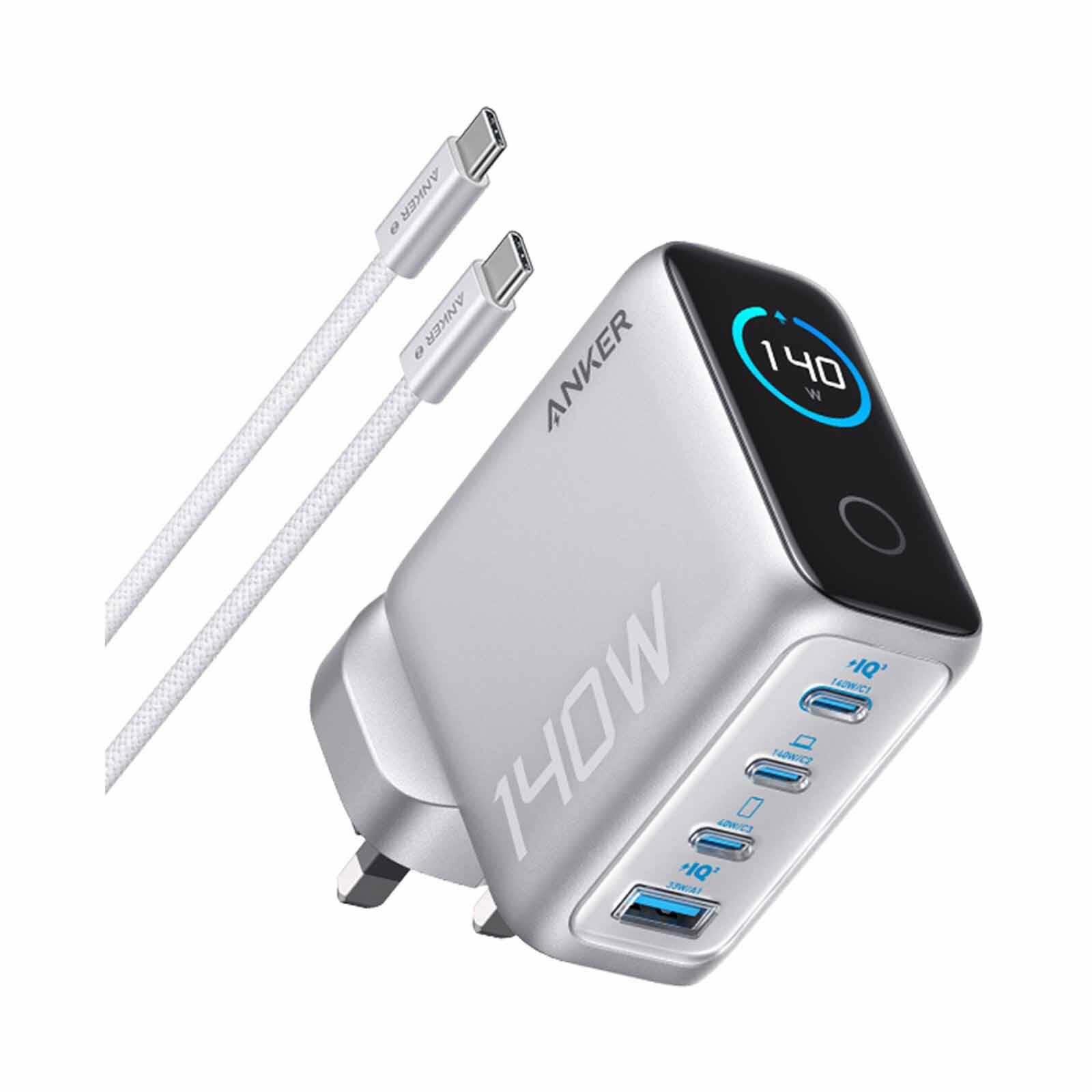 ANKER 140w Ai Display 4-port Foldable Pd 3.1 Usb-c Gan Charger B2697K41