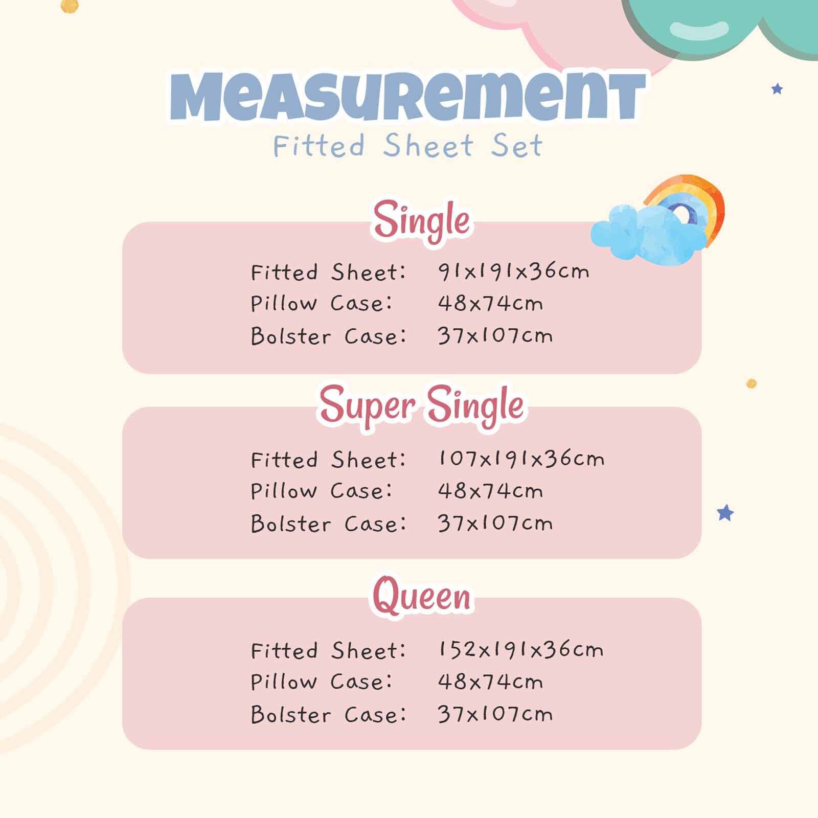 IE KIDS Ie Kids I 100% Cotton Printed I Fitted Sheet Set I Cuddle Friend Single Fitted Sheet ( Oe ) 7498 I S I FS I CUDDLE FRIENDS-image 3