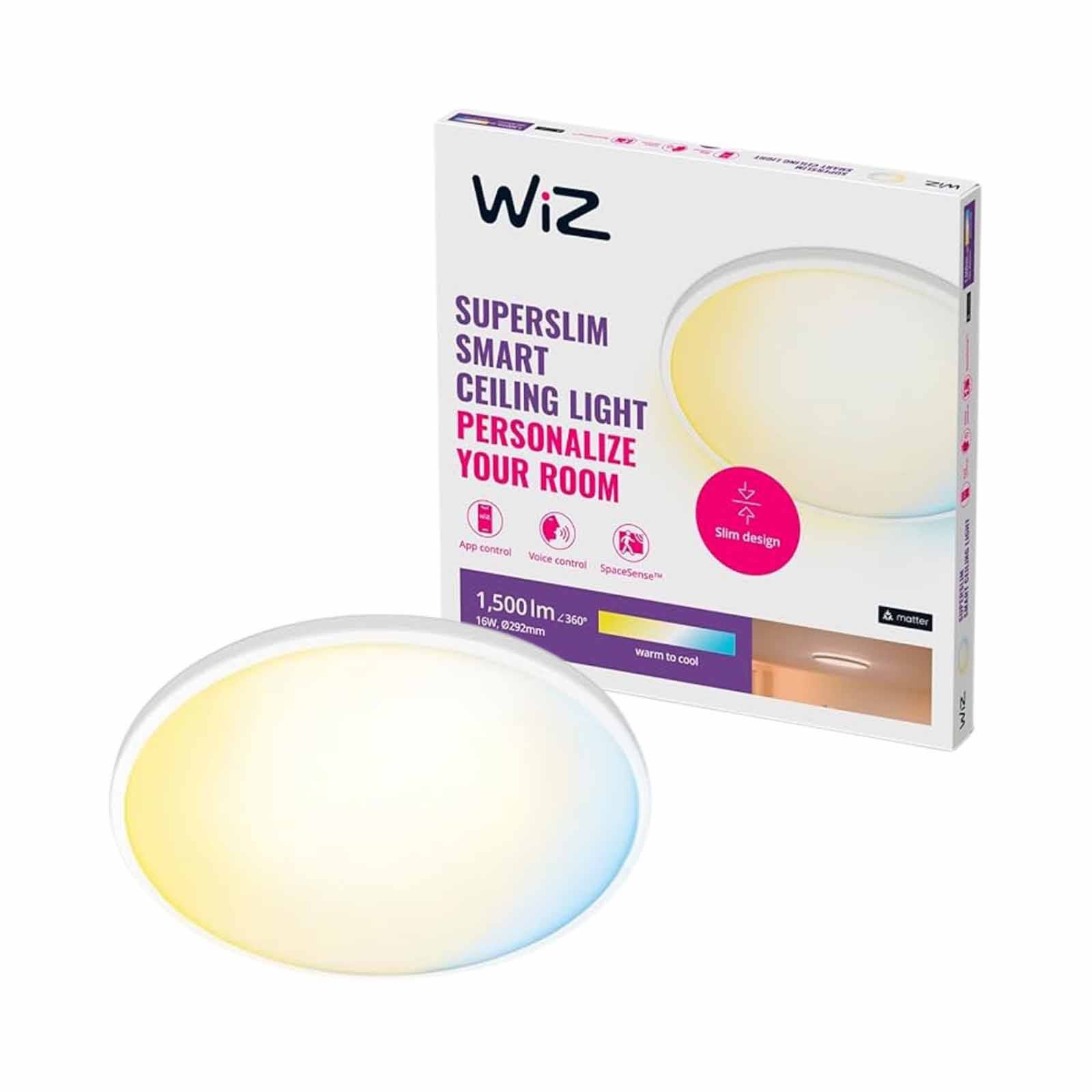 WIZ Super Slim Ceiling 16w Round 1500lm 292 White 929002685117-image 1