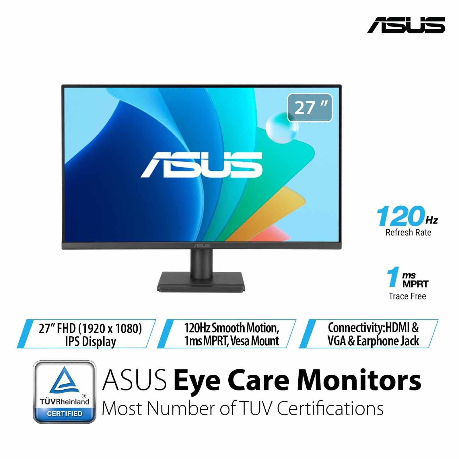 ASUS 27in Eyecare Fhd 120hz Gaming Monitor VA279HG-image 1