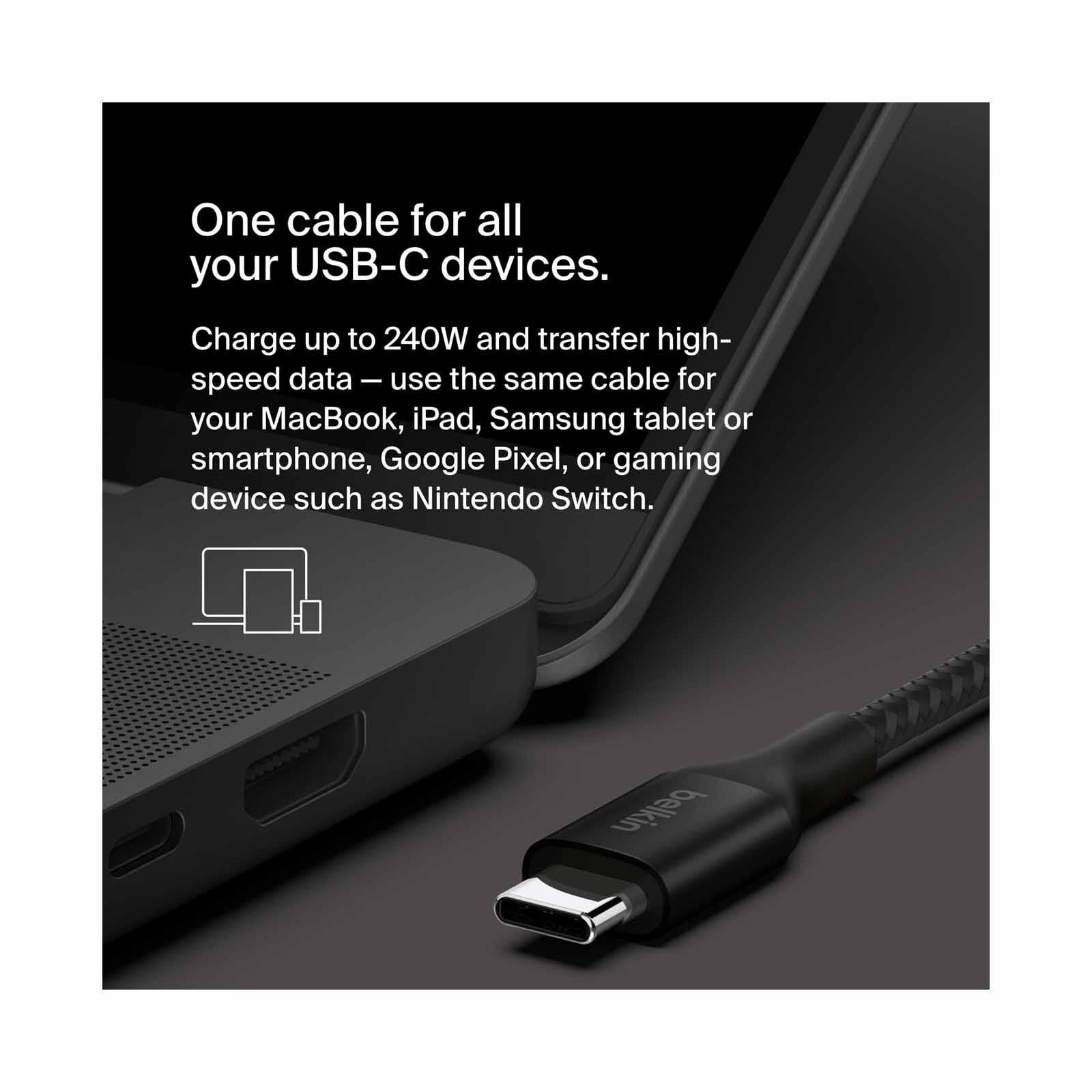 BELKIN Usb-c To C Pd3.1 Cable 2m Up To 240w Blk CAB015BT2MBK-image 8