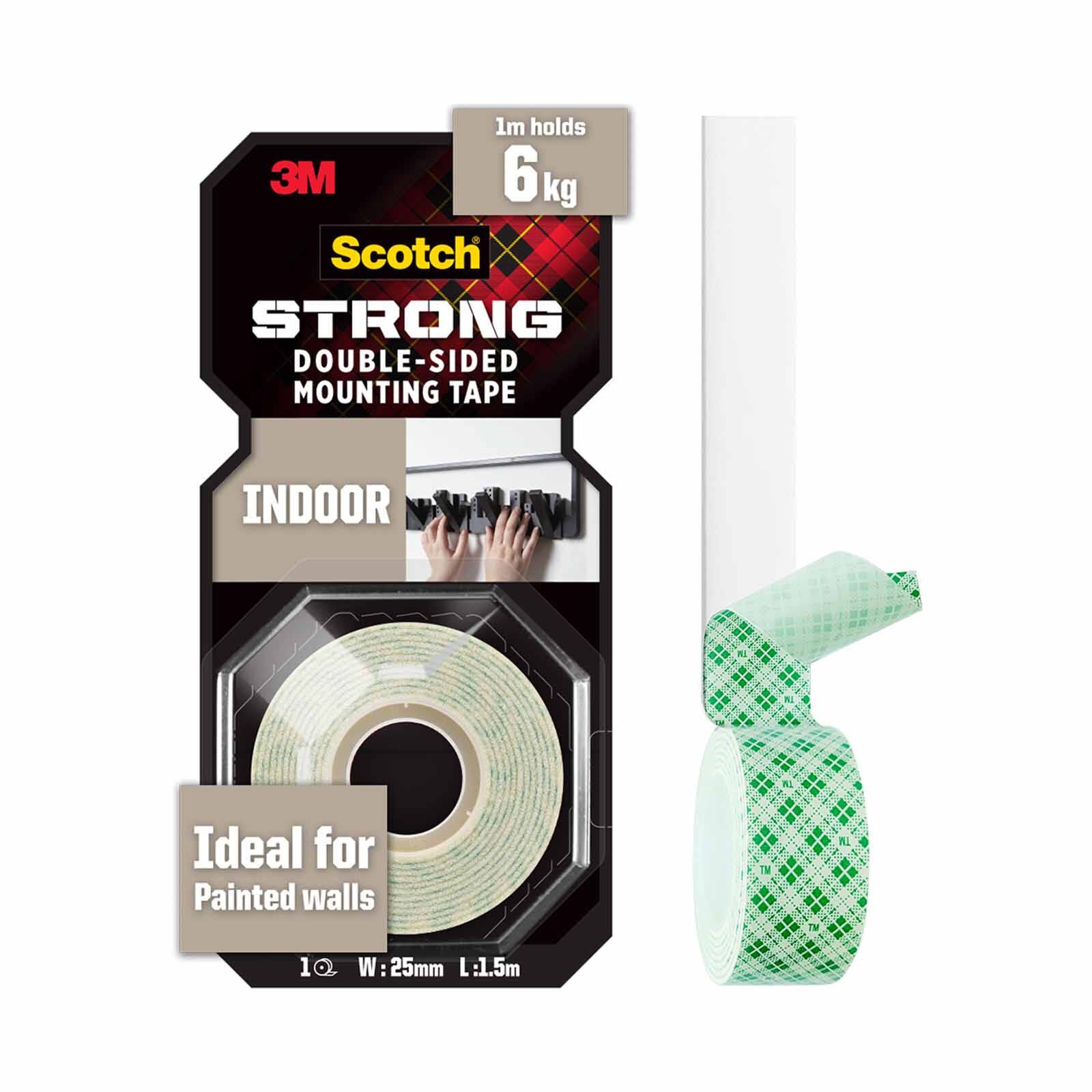 3M SCOTCH Scotch Indoor Double-sided Mounting Tape 110-s25, 25mmx1.5m 110-S25-image null