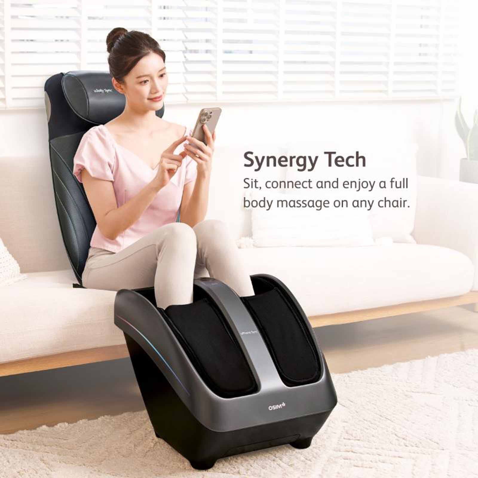 OSIM Uergoh (blue) World 1st Ergonimic Chair With Massage + Uphoria Sync Leg Massager OS8245B + OS3233-image 18