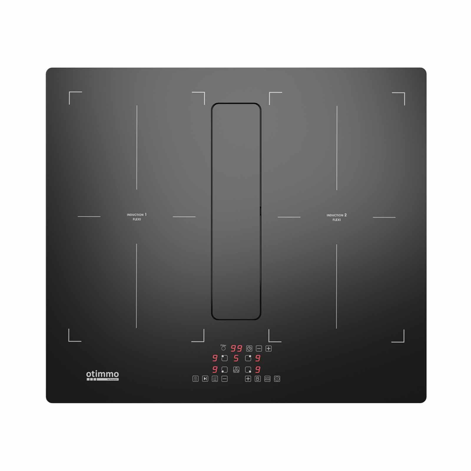 OTIMMO 2 Zone Induction Buner With Downdraft Hood (60cm) (exclude Installation) EIH8602E-image 1