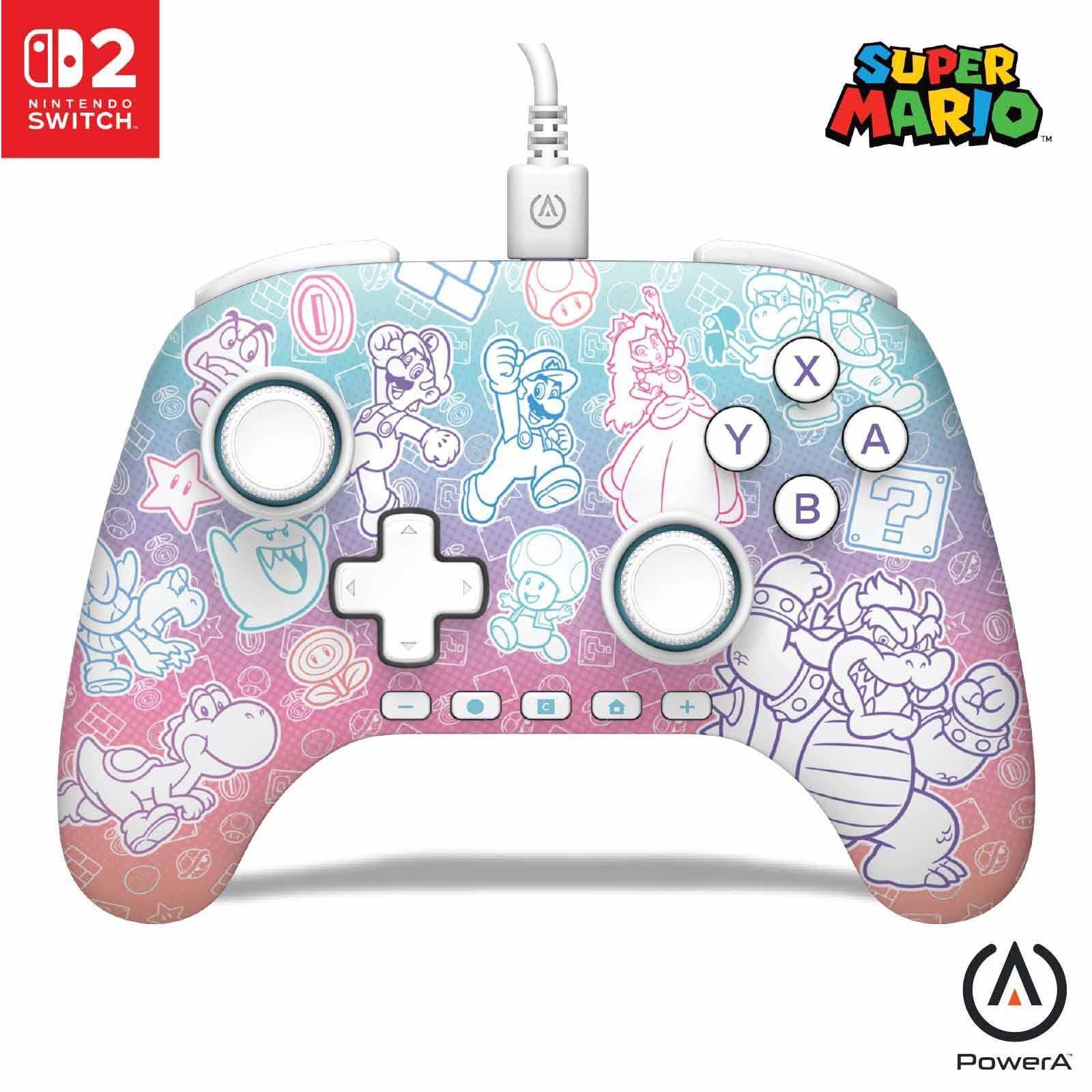 POWERA Nsw2 Adv Wired Controller Mushroom Kingdom NSGP0526-01-image 1
