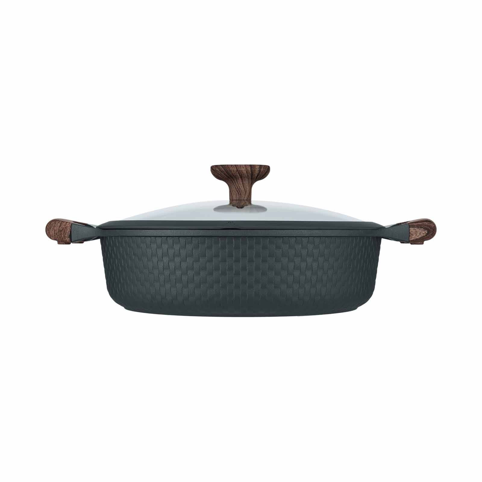 RESTO Shallow Pot With Lid 28inch - Black 93906-image 4