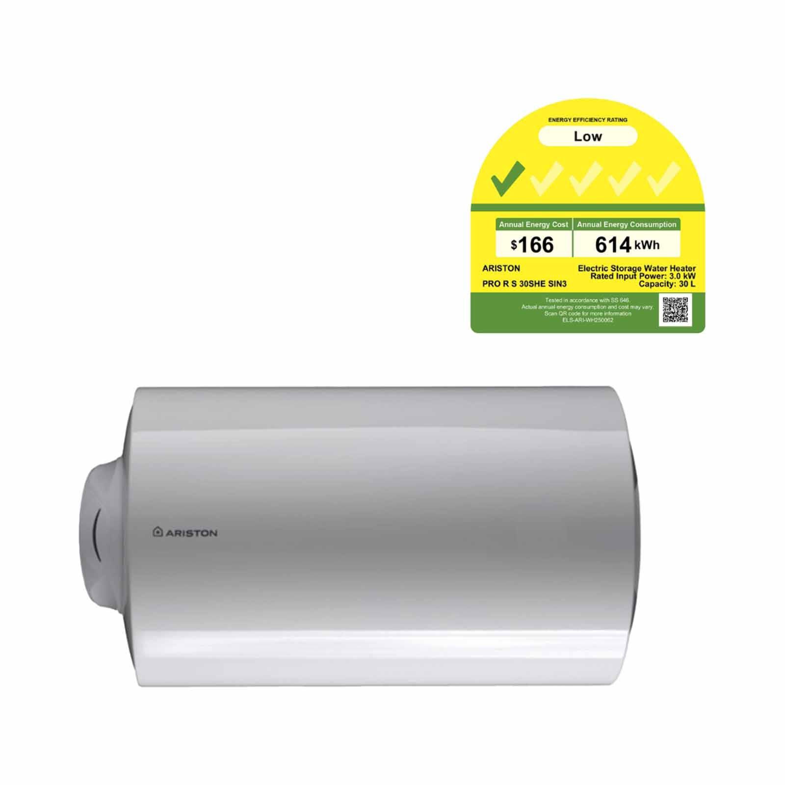 ARISTON Storage Water Heater 30l (installation Charges Applies) PRO R S 30SHE SIN3