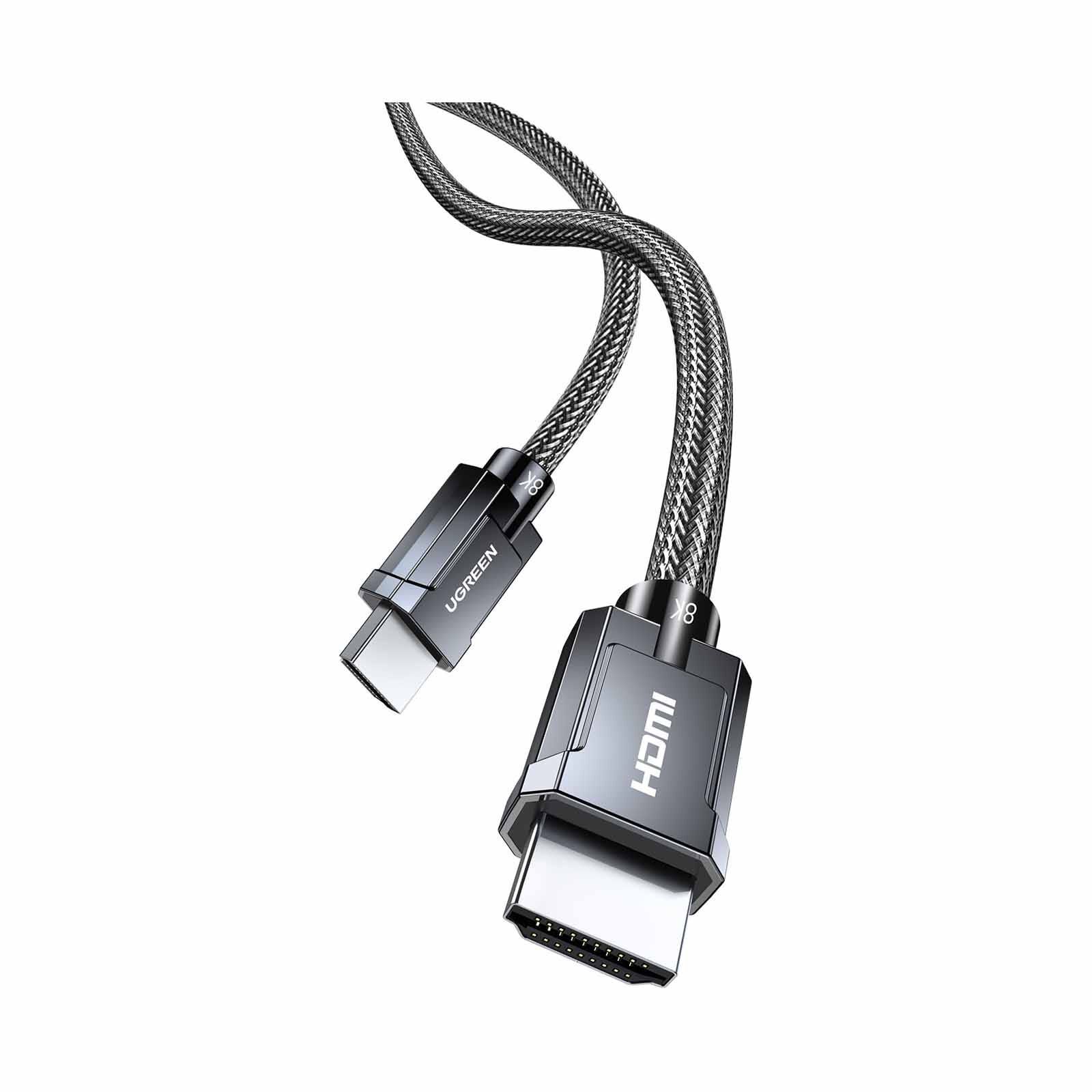 UGREEN 8k 60hz Hdmi 2.1 48gbps M/m Round Braided 2m Cable, Gray 70321-image 2