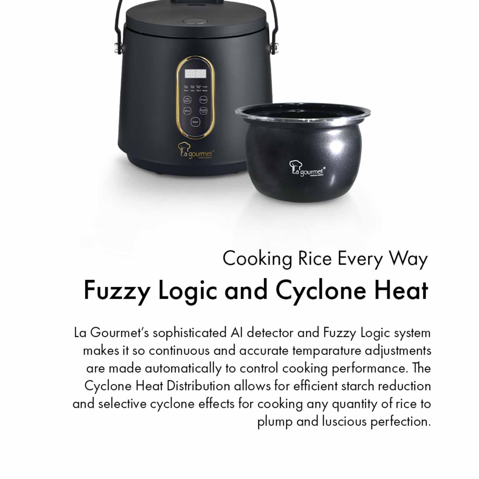 LA GOURMET 2.0l Healthy Rice Cooker - Coal Black LGELRC410764-image 6