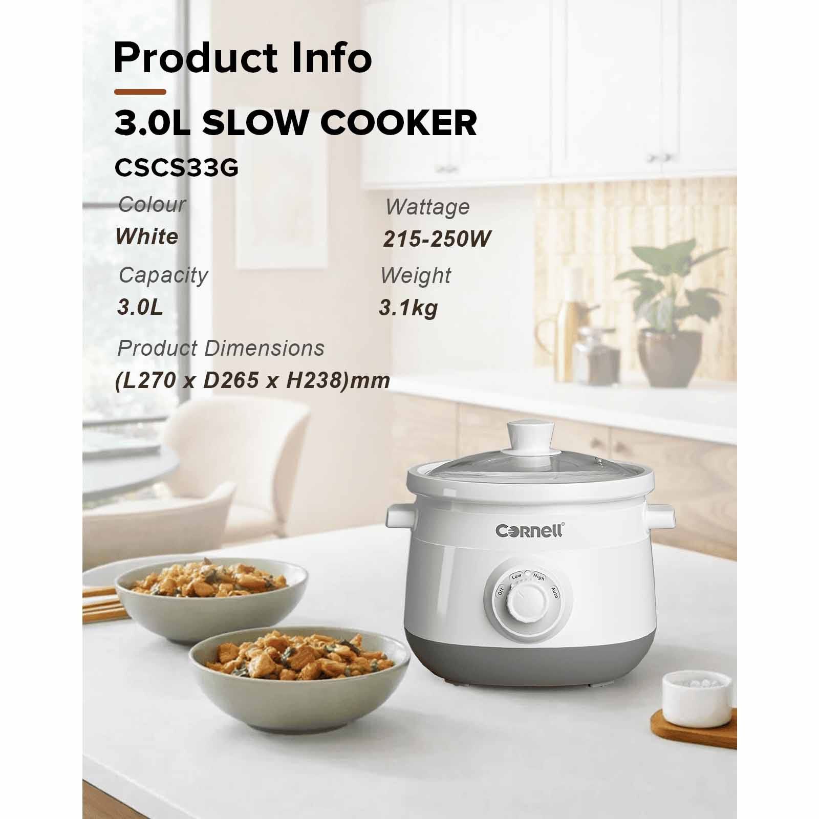 CORNELL Slow Cooker (3.0l) CSCS33G-image 14