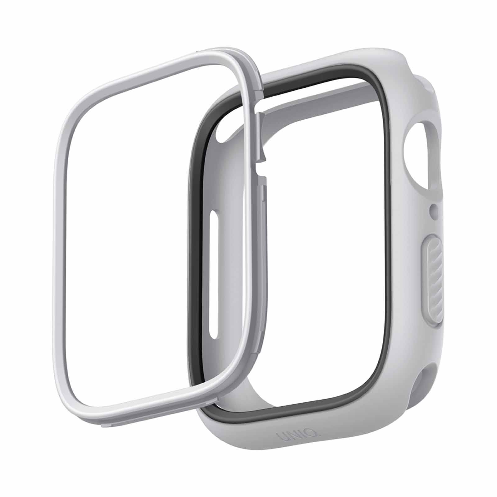 UNIQ Moduo Apple Watch Case With Interchangeable Pc Bezel 45/44mm - Chalk (chalk/stone Grey) UNIQ-45MM-MDCHSGRY