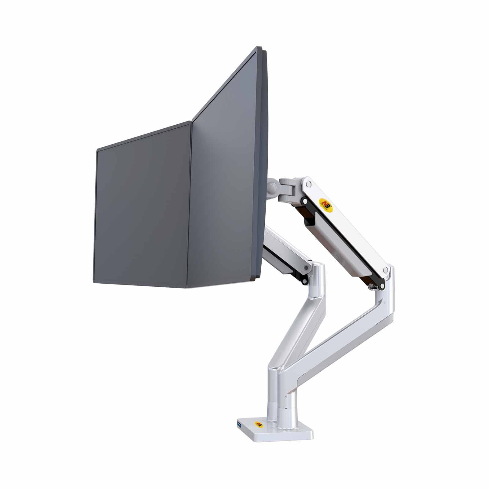 NORTHBAYOU Monitor Arm Fits 22-32in, Hold 2-12kg Vesa 75x75 / 100x100 (each Arm) G32 DUAL SILVER-image 2