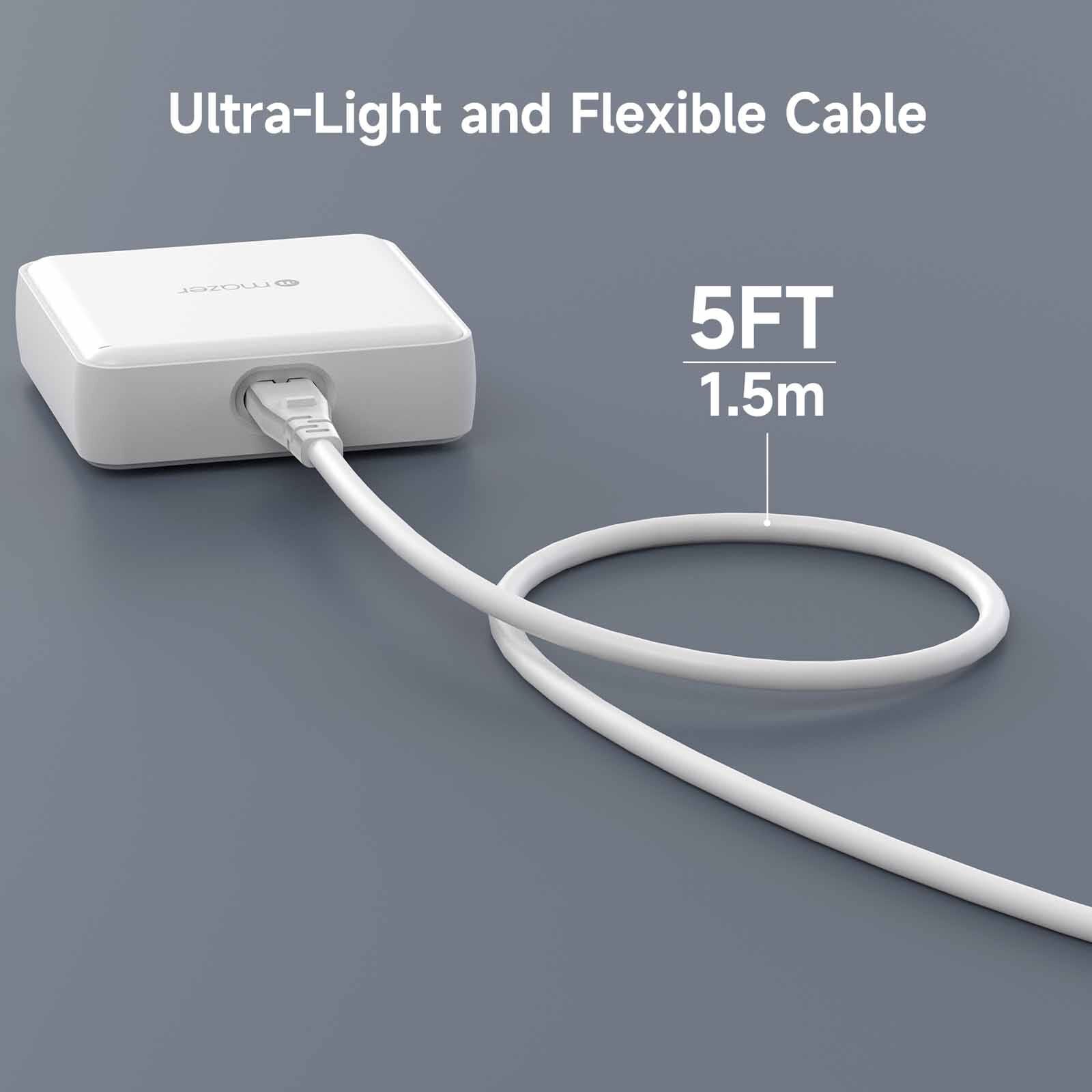 MAZER Ganprestige Uk Pd170w 8ports (7c1a) Desktop Charger With 1.5m Power Cable-white M-D170W-V5-WH-image 7