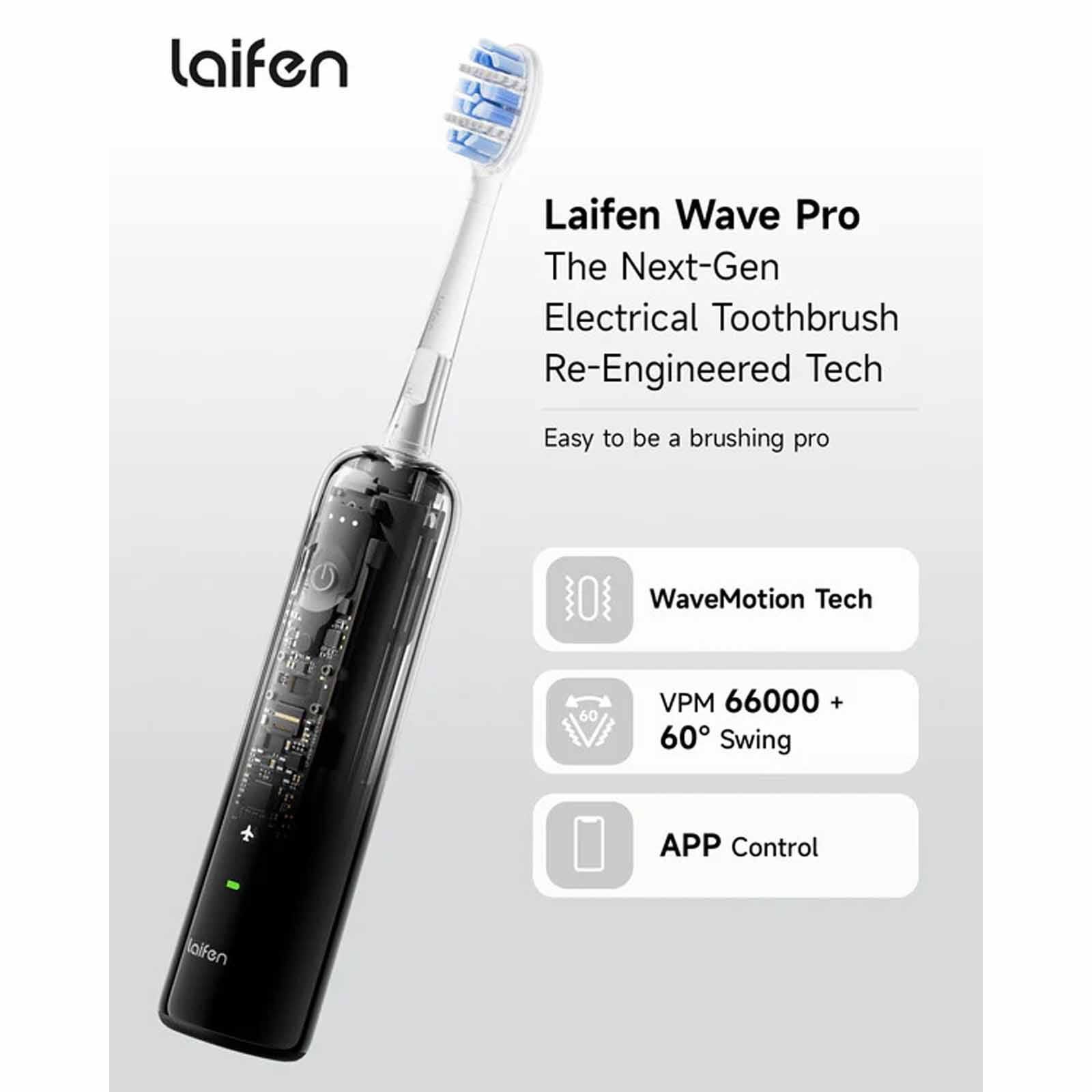 LAIFEN Wave Pro Electric Toothbrush - Abs WAVE PRO ABS-image 6