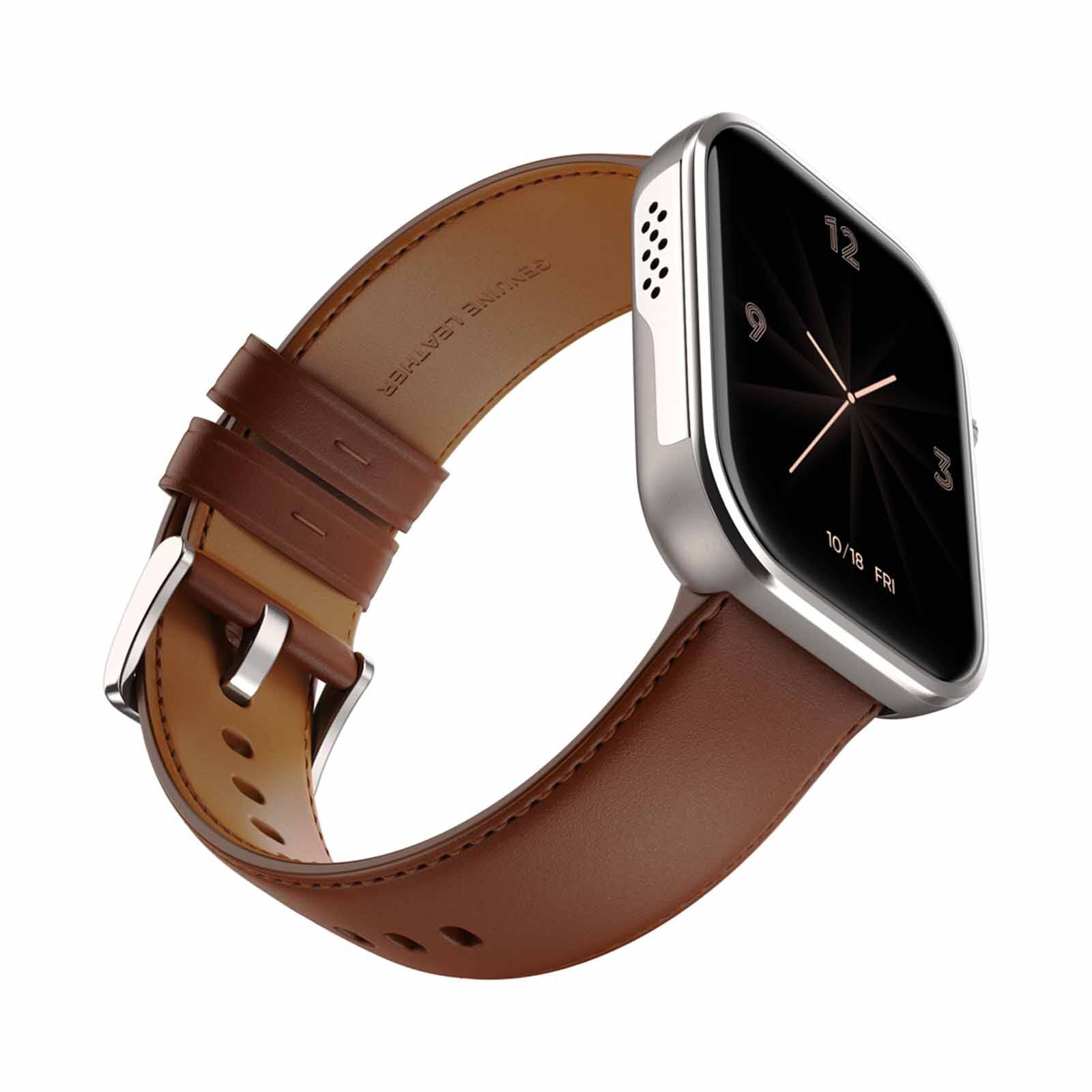 NOISE Colorfit Pro 6 Max Smartwatch - Brown Titanium WRB-SW-CFPRO6MAX-LTHR-TITNUM_BRN-image 2