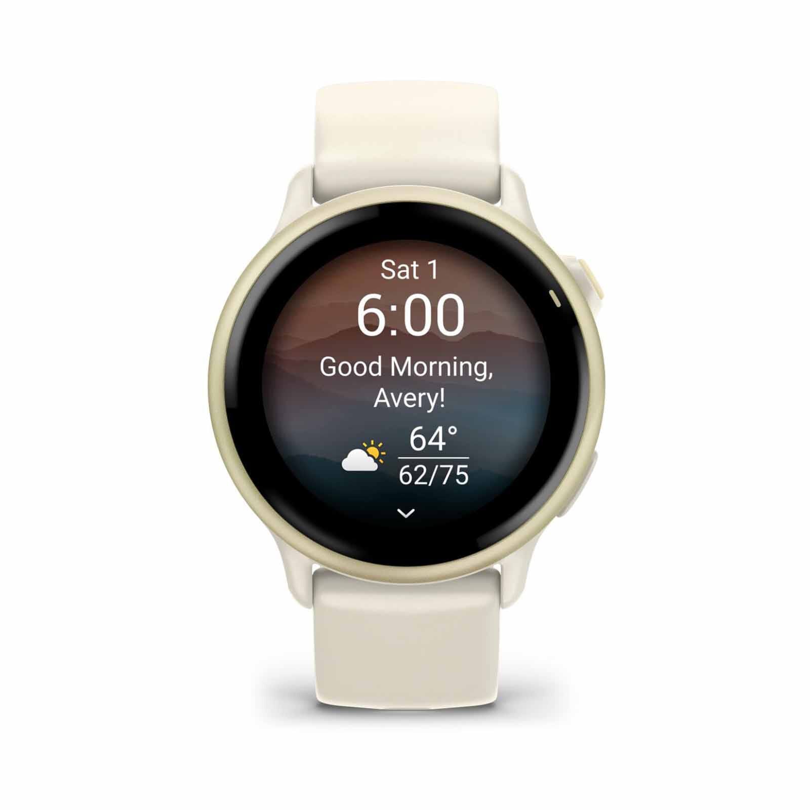 GARMIN Vivoactive 6 Gps Smartwatch Lunar Gold With Bone Band GM-010-02985-41-image 1