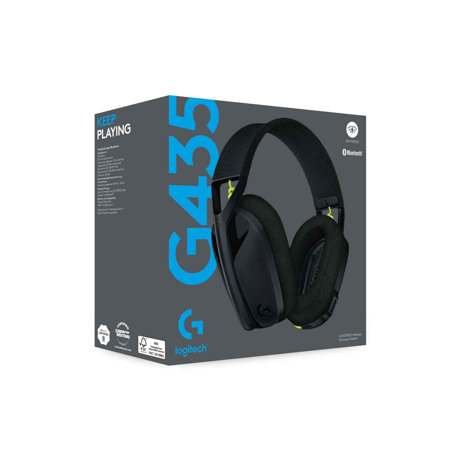 LOGITECH G435 Wireless Gaming Headset Black 981-001051-image 8