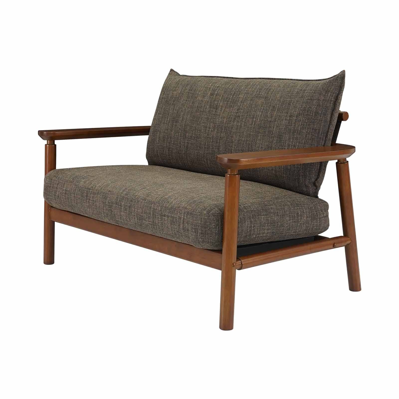 MUZE 2 Seater Sofa (fab) Brown Fabric Sofa MERU-image 9