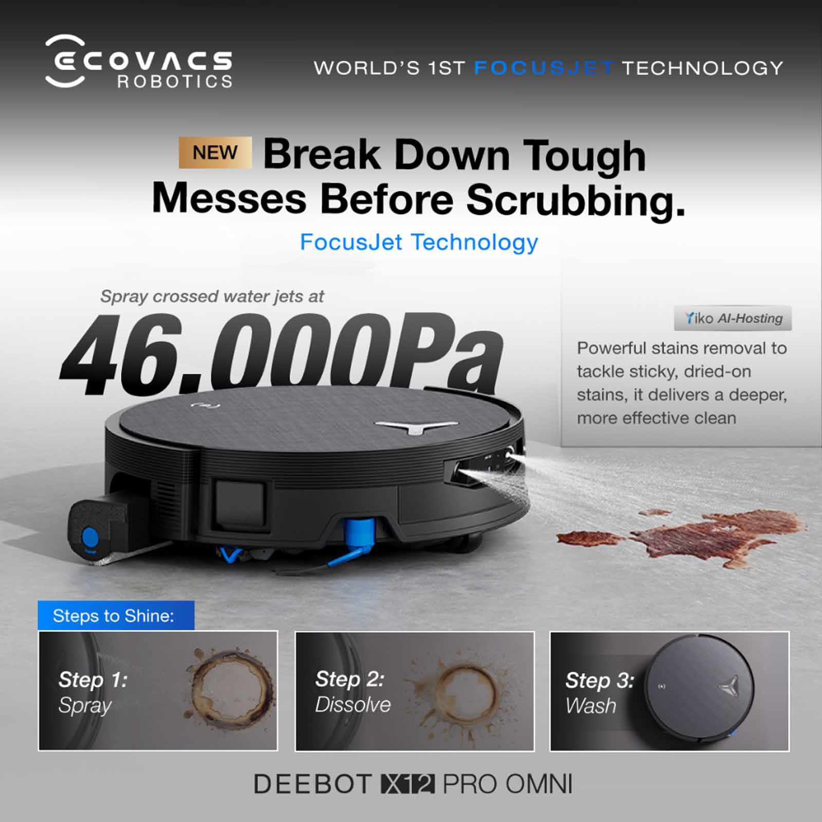 ECOVACS Deebot X12 Pro Omni Robotic Vacuum Cleaner DEX-35-image 7