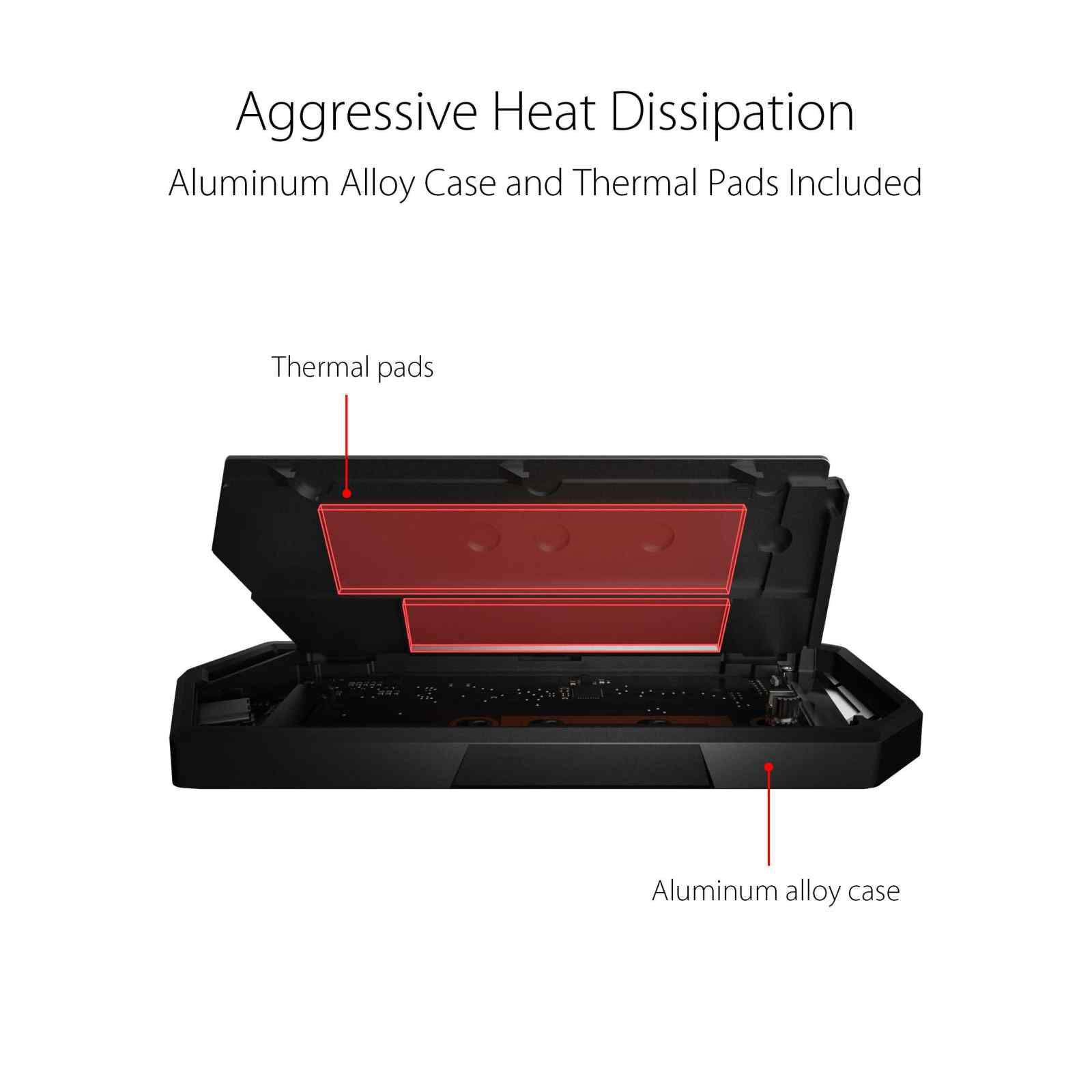 ASUS M.2 Nvme Ssd Enclosure (dual Cables) ROG STRIX ARION ESD-S1C/BLK-image 5